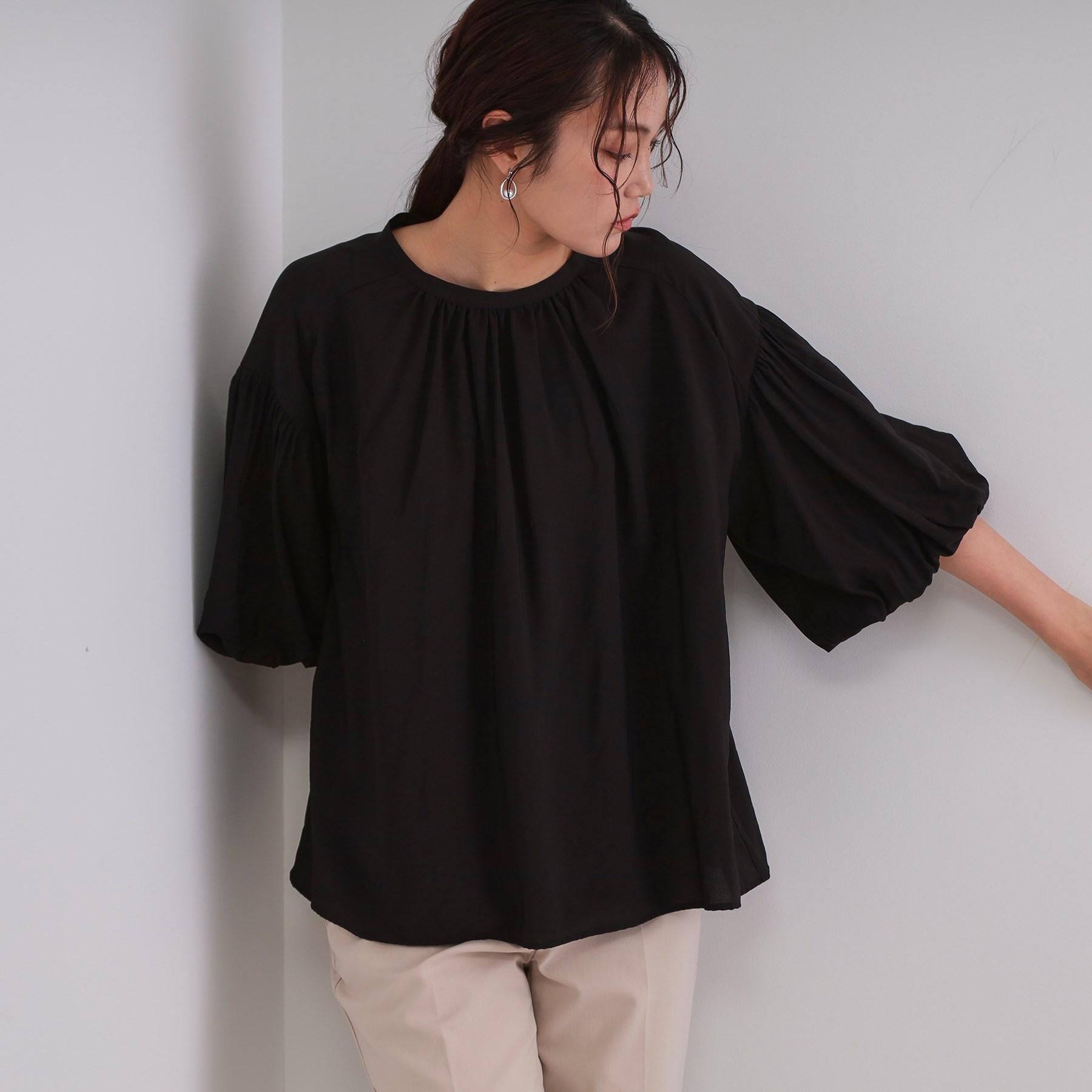 OPAQUE.CLIP「バルーンスリーブブラウス【洗濯機洗い可】」|シャツ・ブラウス|
