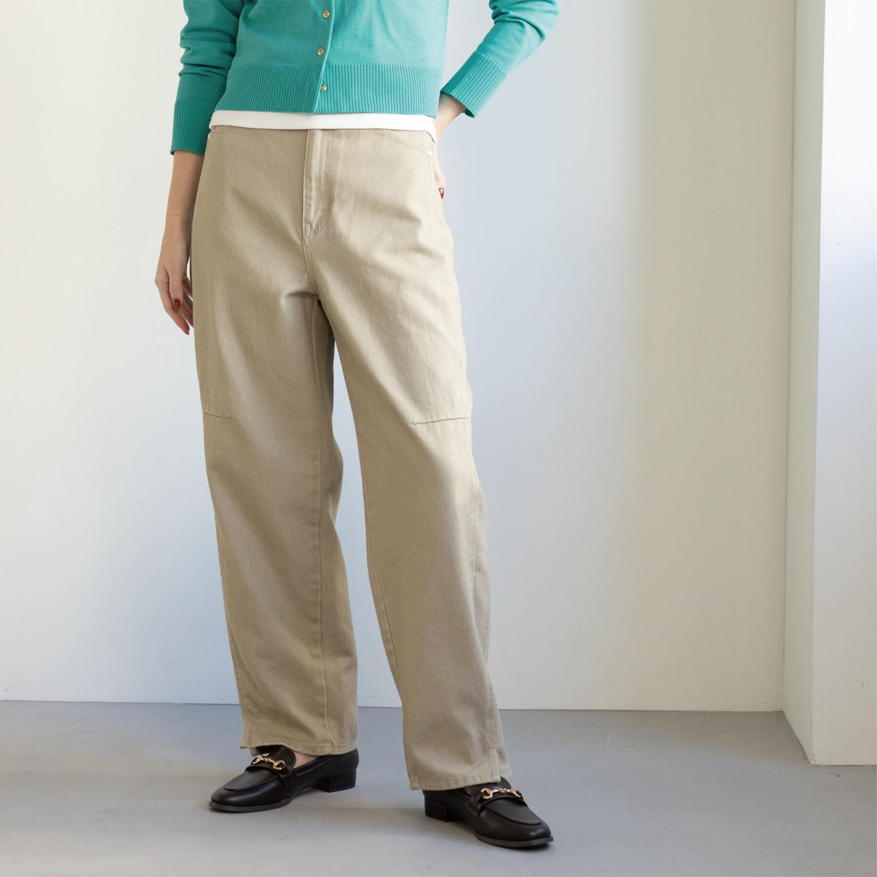 OPAQUE.CLIP「カーブシルエットカラーデニム【洗濯機OK】」|デニム|