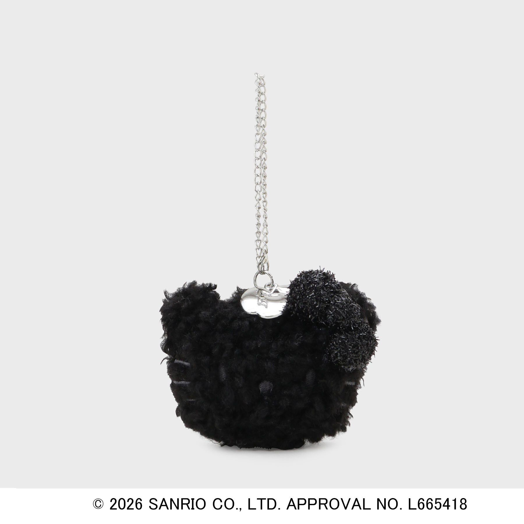 OPAQUE.CLIP「◆【ハローキティ】きらふわフェイス型ミラーチャーム」|キーケース|ブラック(819)