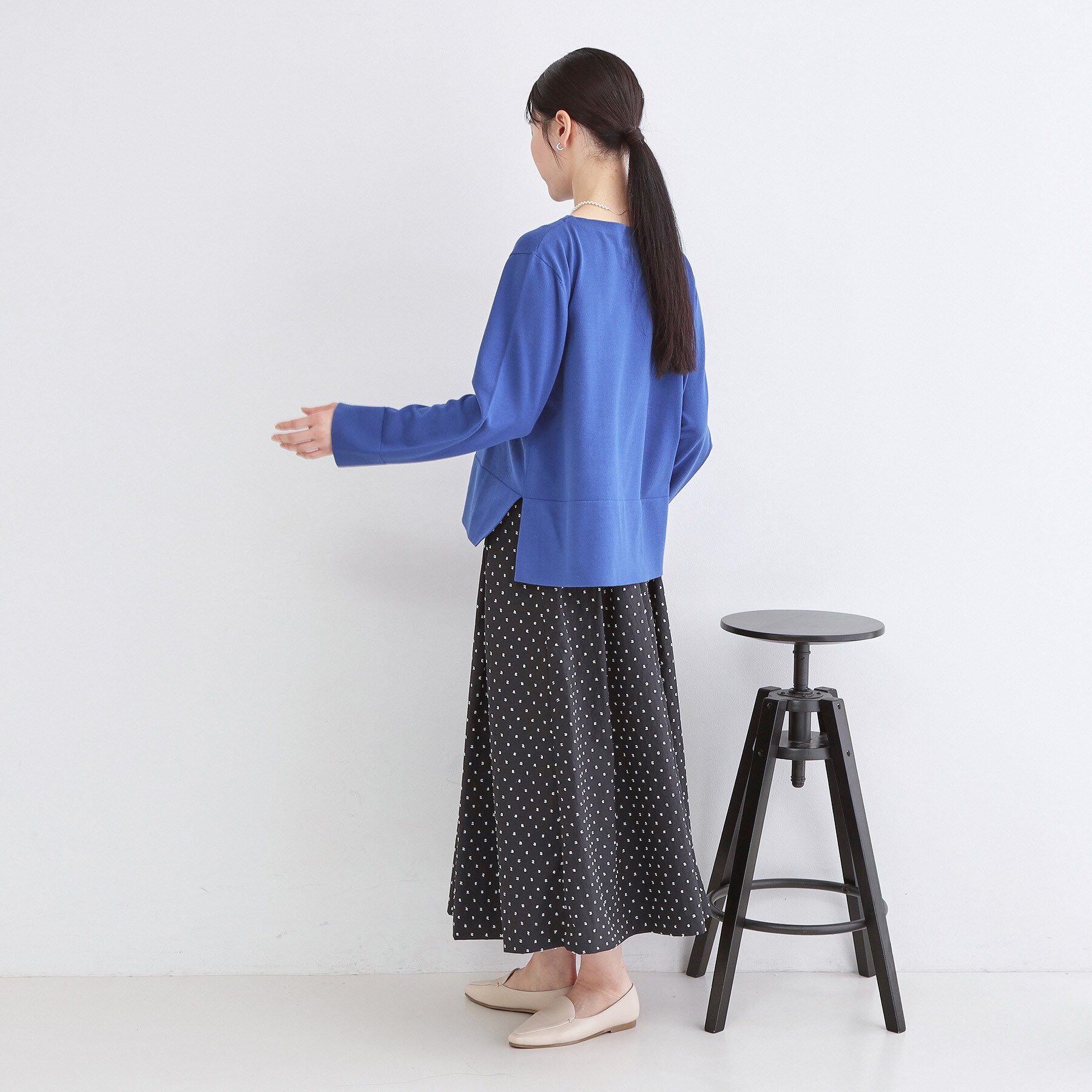 OPAQUE.CLIP「リラクシーボートネックニット/オーガニックコットン混【洗濯機OK/UVケア】《5col》」|ニット・セーター|