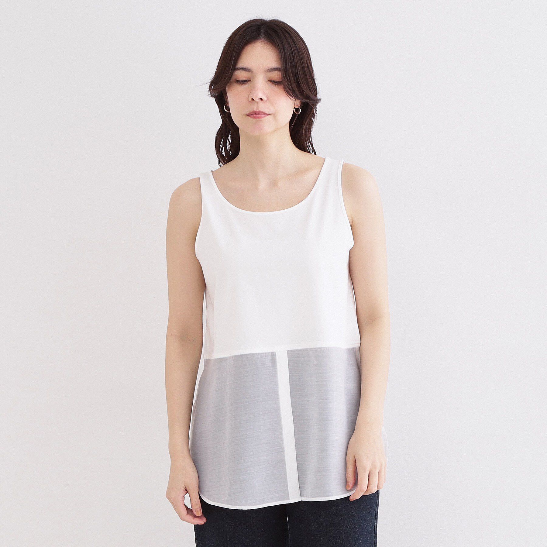 OPAQUE.CLIP「レイヤードドッキングタンクトップ【洗濯機OK】」|キャミソール|