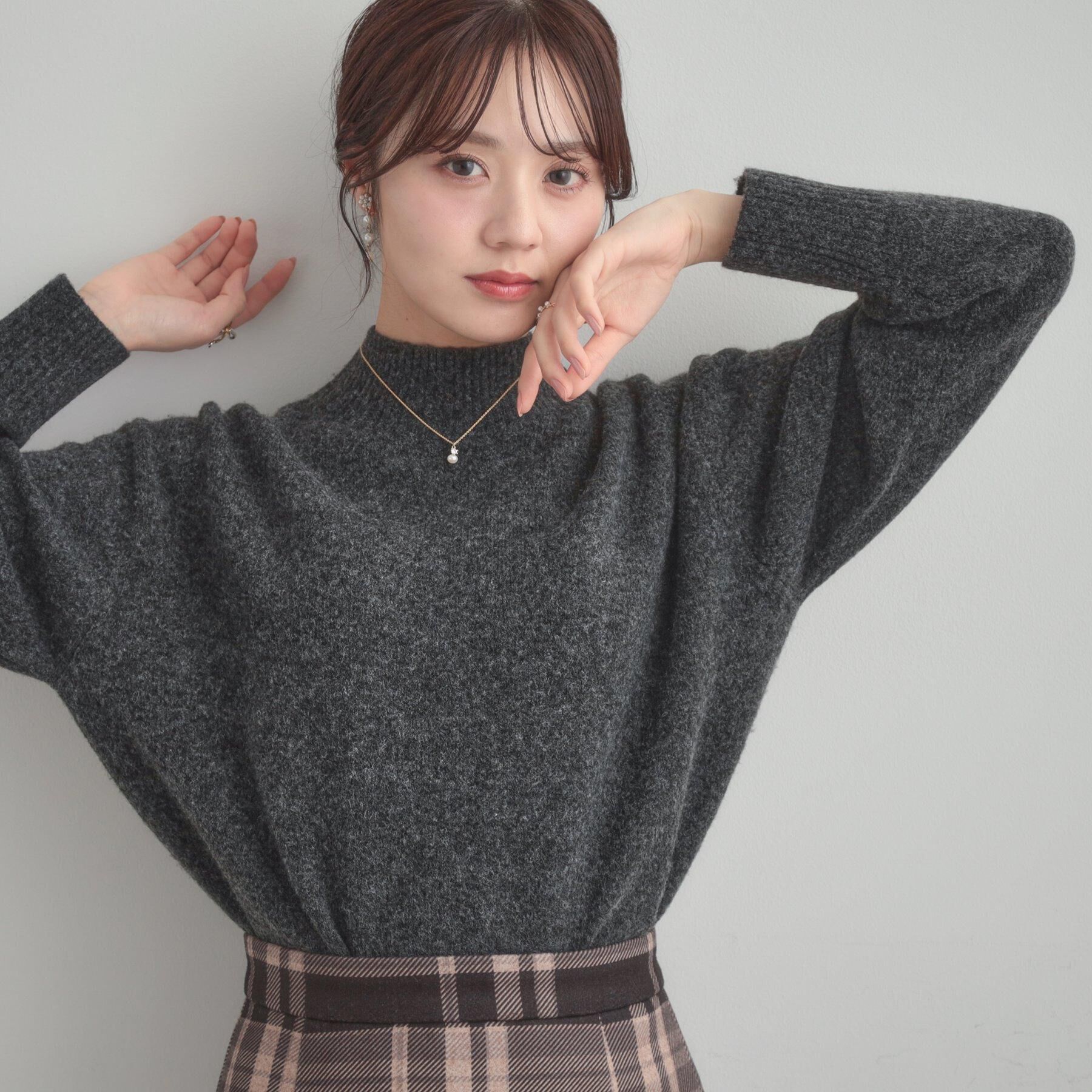 Couture broach「【5色展開】やわらかヤクライクニット」|ニット・セーター|チャコールグレー(0