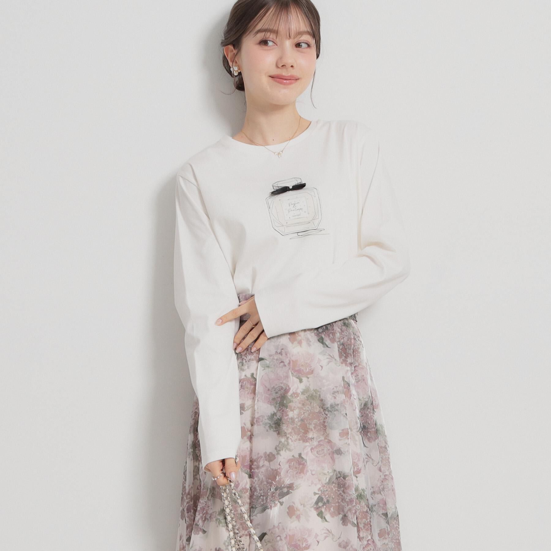 Couture broach「【綿100％・洗える】パリジェンヌ プリントTシャツ」|Tシャツ・カットソー|