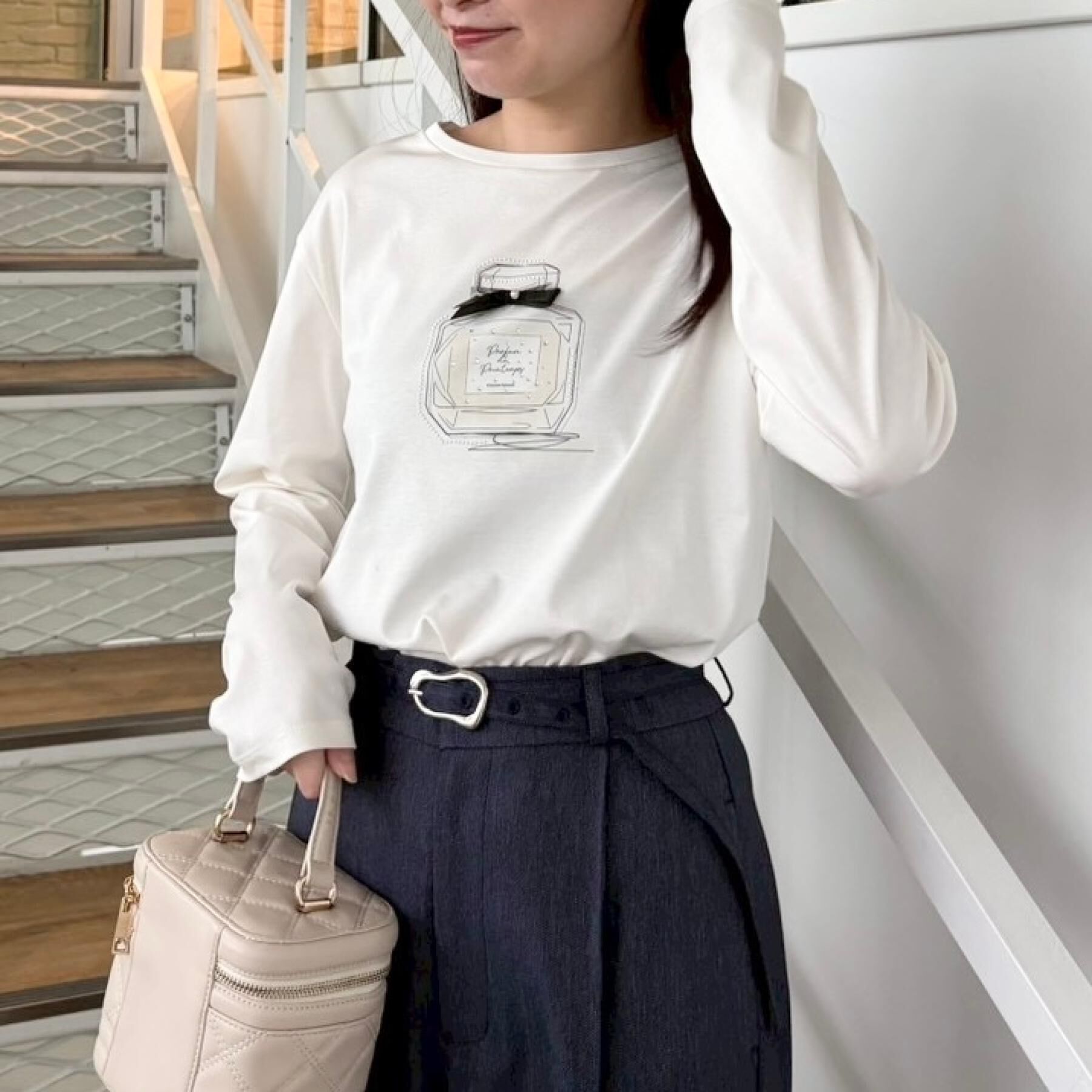 Couture broach「【綿100％・洗える】パリジェンヌ プリントTシャツ」|Tシャツ・カットソー|