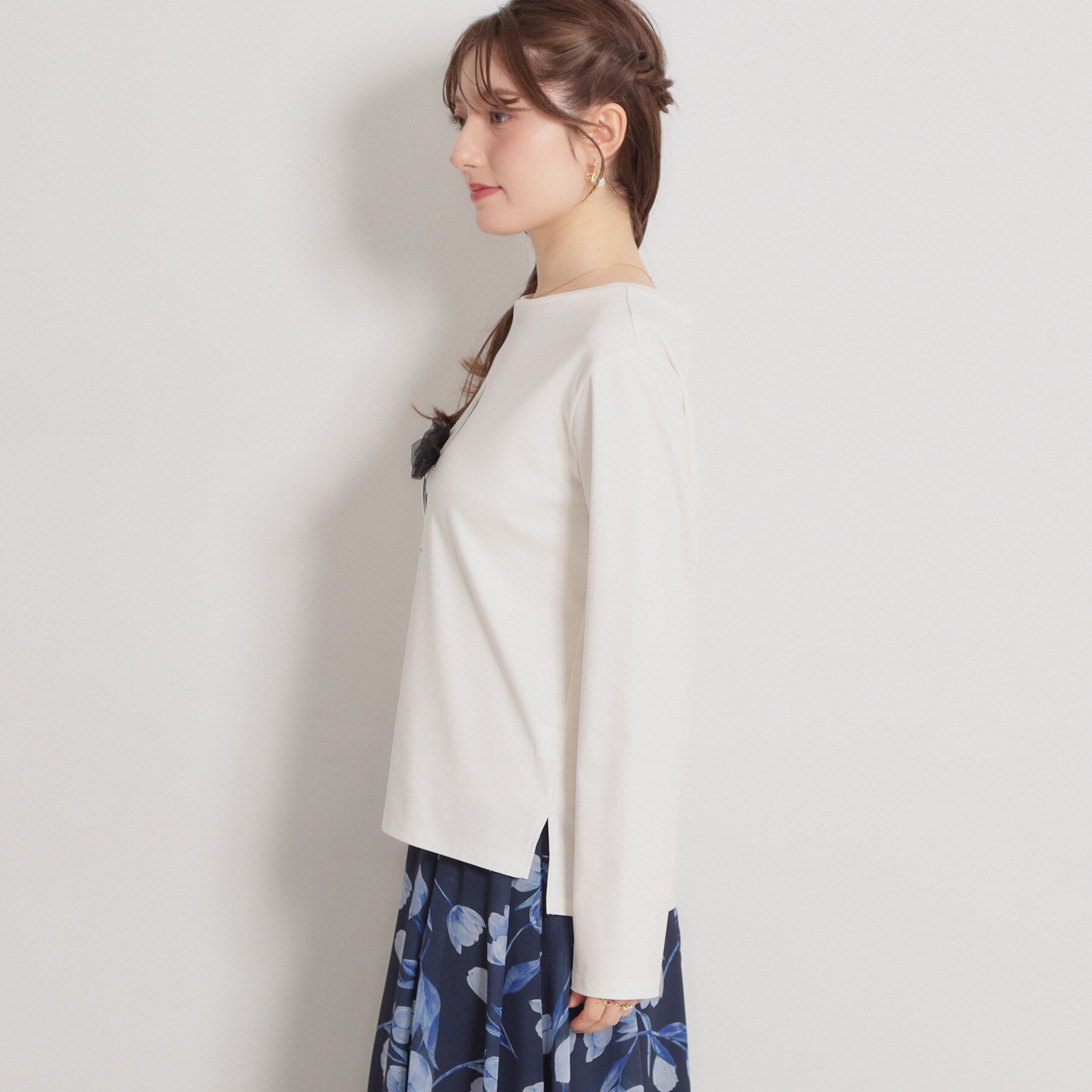 Couture broach「【綿100％・洗える】パリジェンヌ プリントTシャツ」|Tシャツ・カットソー|