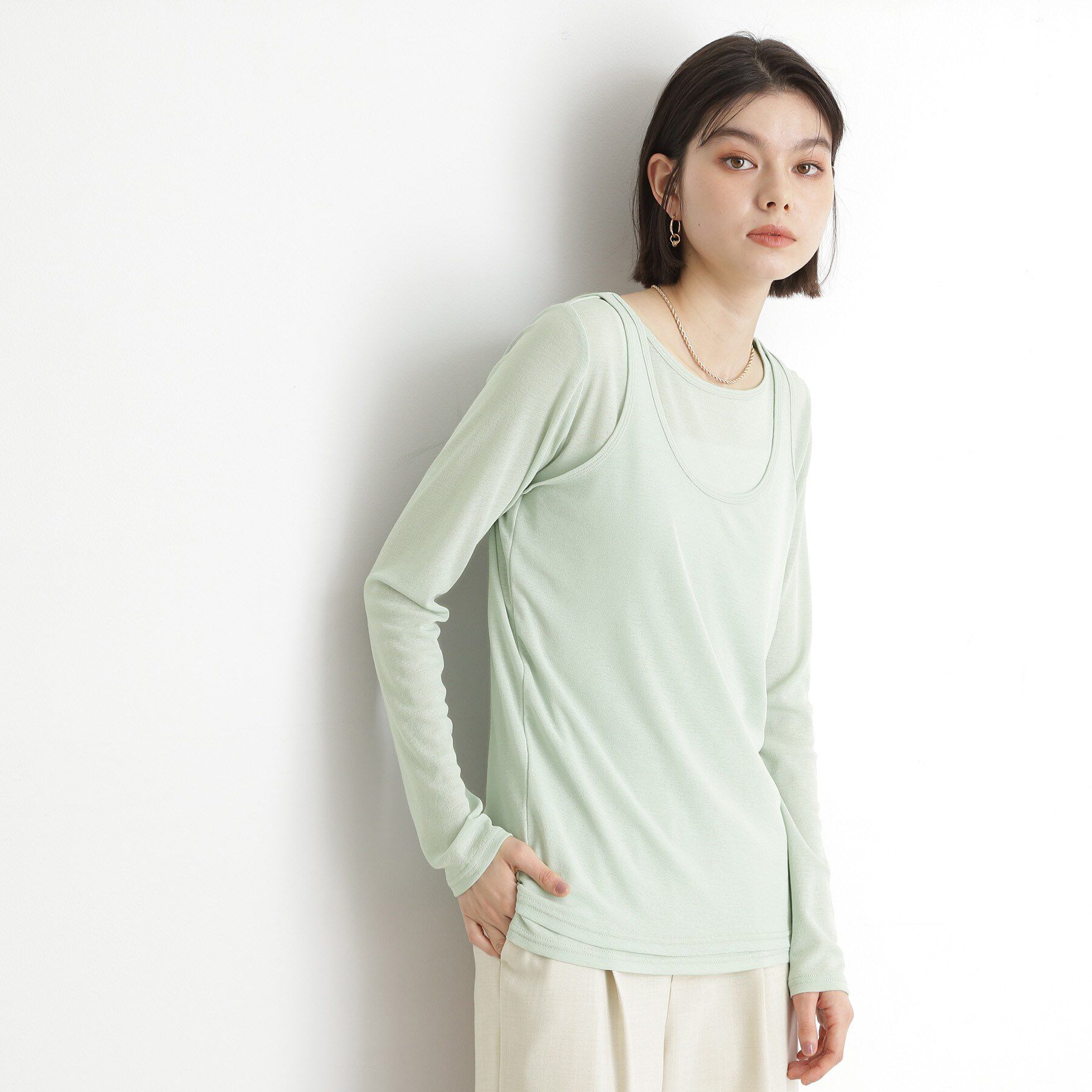 THE SHOP TK「シアーフライスレイヤード　【セットアイテム】」|Tシャツ・カットソー|