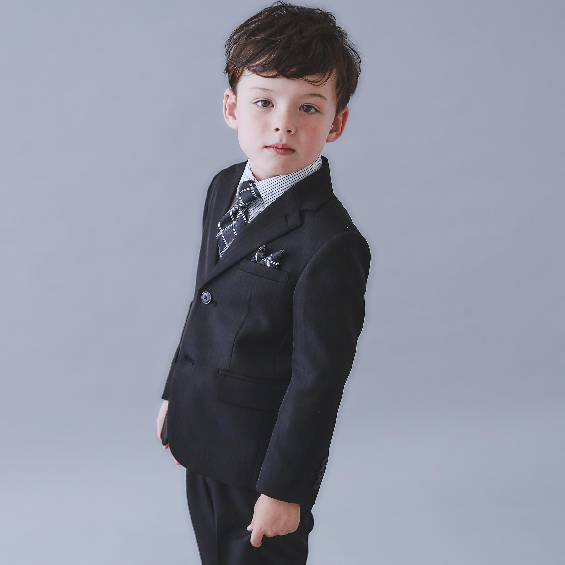 THE SHOP TK「【110-130/4点セット】ブラックセットアップ/入園・卒園・入学」|スーツ|