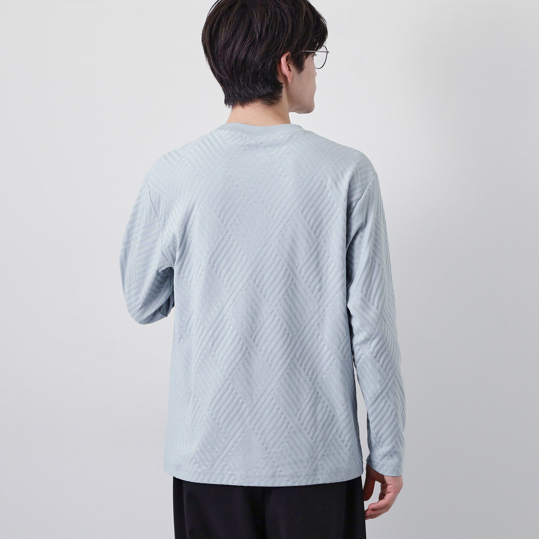 THE SHOP TK「【長く愛せる、定番ロンT】リンクスジャカード長袖Tシャツ」|Tシャツ・カットソー|