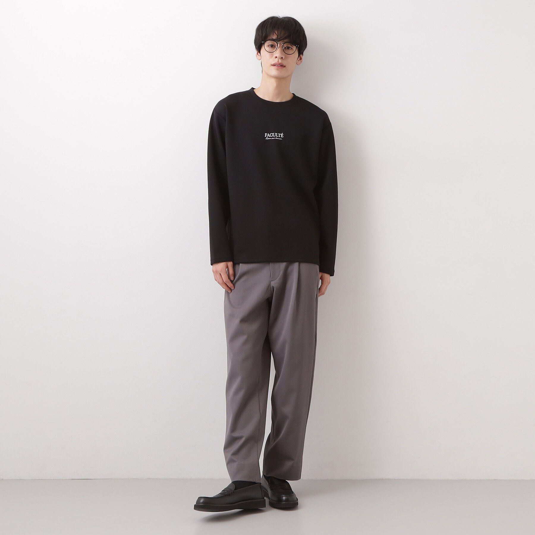 THE SHOP TK「【さりげないワンポイント】ダンボール刺繍スウェット 洗濯機OK」|Tシャツ・カットソー|