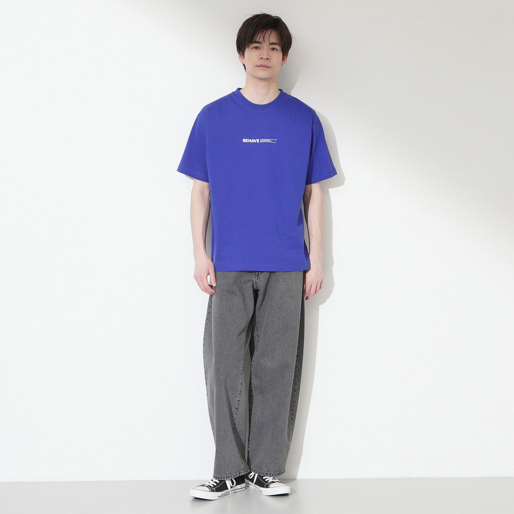 THE SHOP TK「【なめらかでソフトな肌触り】ロゴ コットン半袖Tシャツ 洗濯機OK」|Tシャツ・カットソー|
