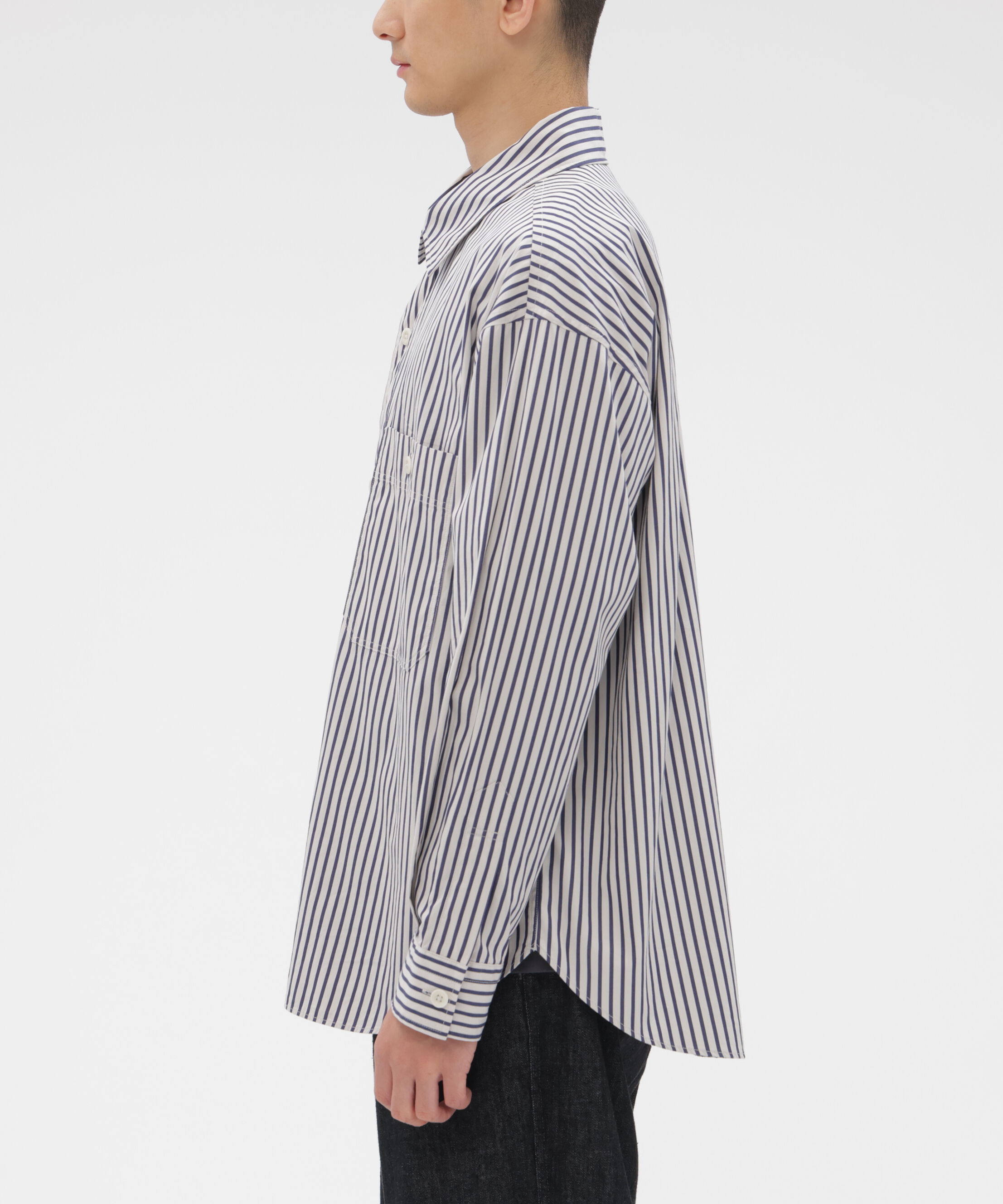 MHL.「VINTAGE COMPACT COTTON STRIPE SHIRT」|シャツ・ブラウス|
