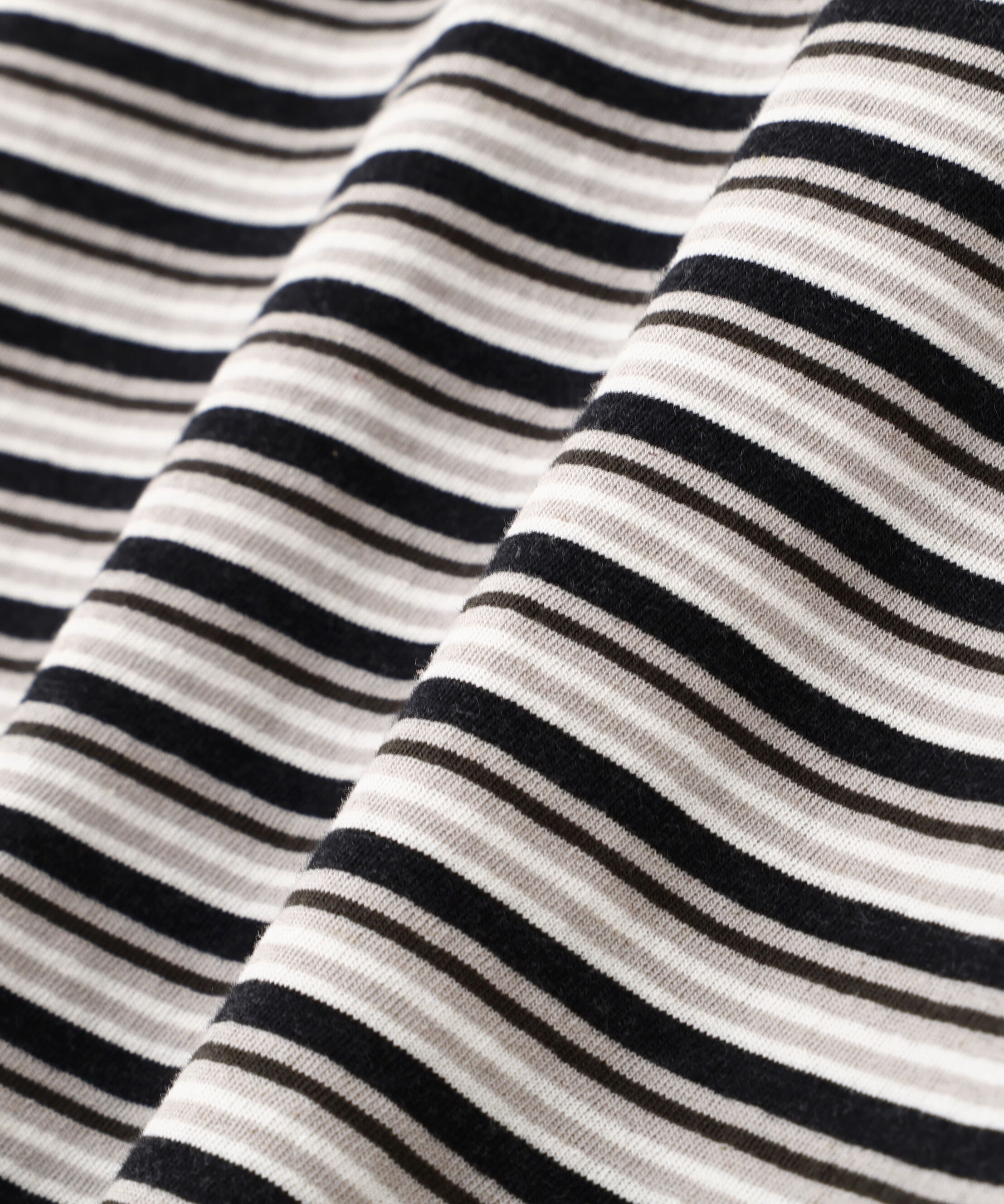 MHL.「COTTON LINEN MULTI STRIPE JERSEY TOP」|Tシャツ・カットソー|