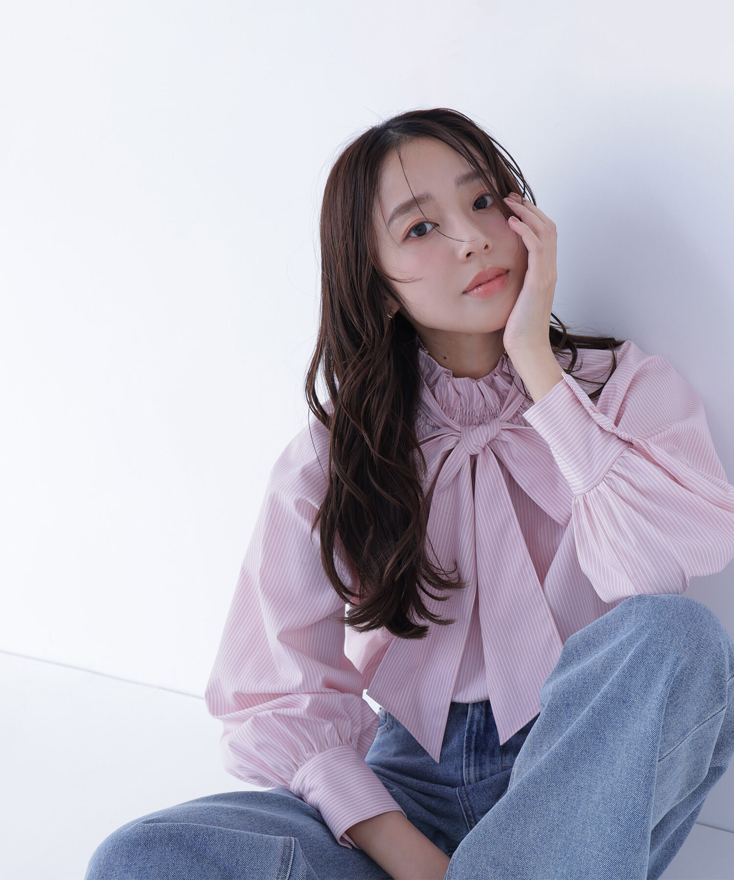  「ハイネックリボンボウブラウス」|シャツ・ブラウス|