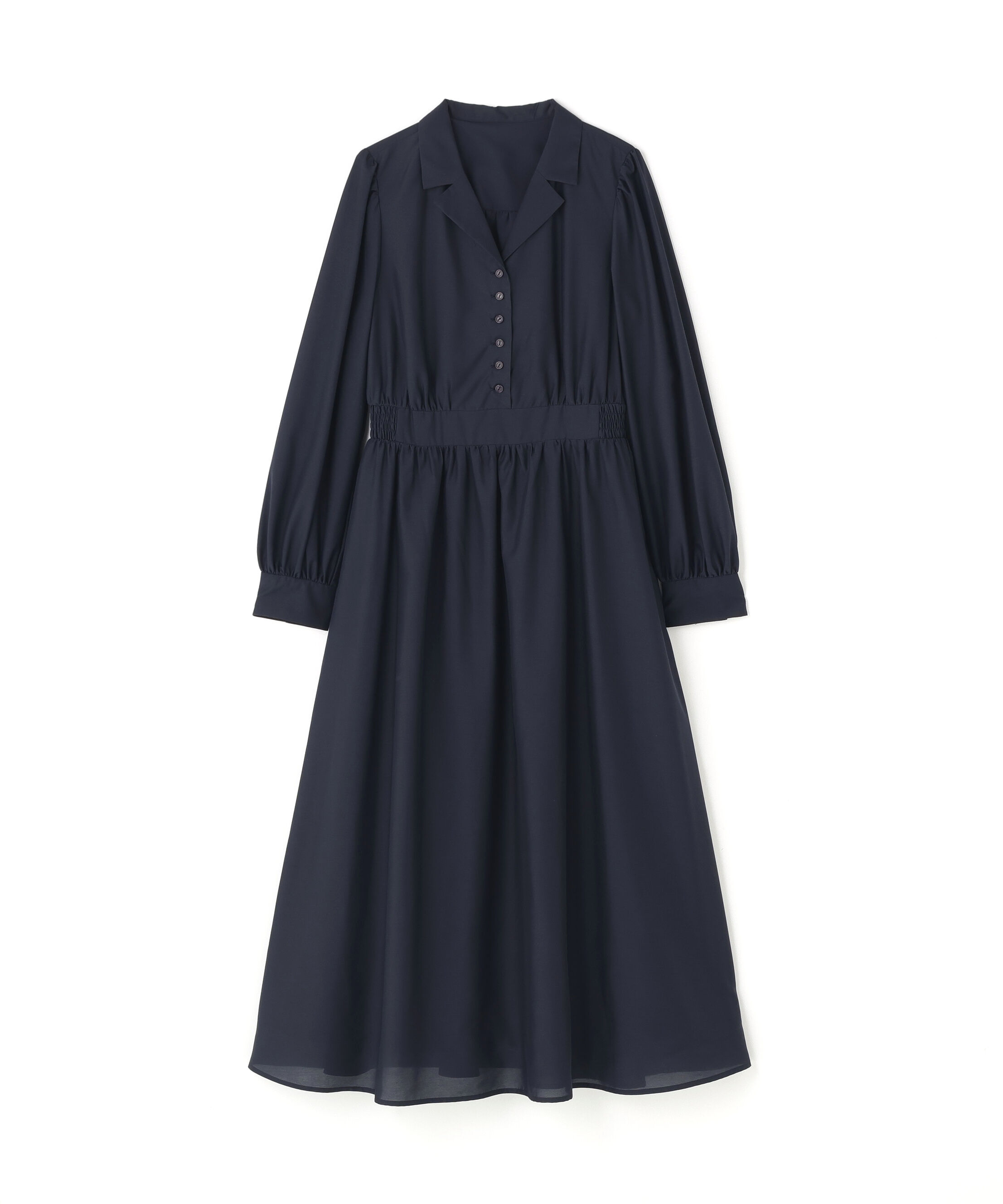  「フロントボタン開襟ワンピース」|ワンピース|