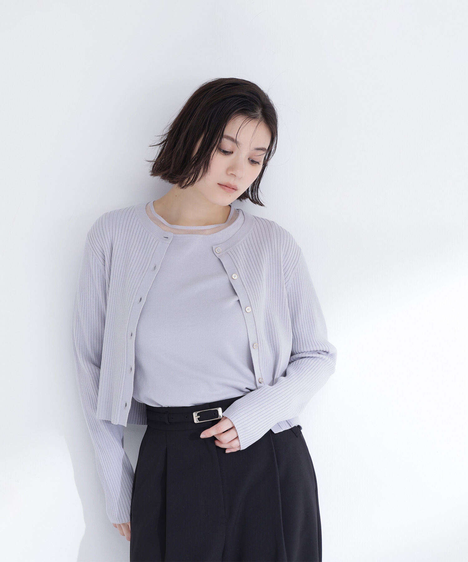  「シアーラインニットアンサンブル」|ニット・セーター|