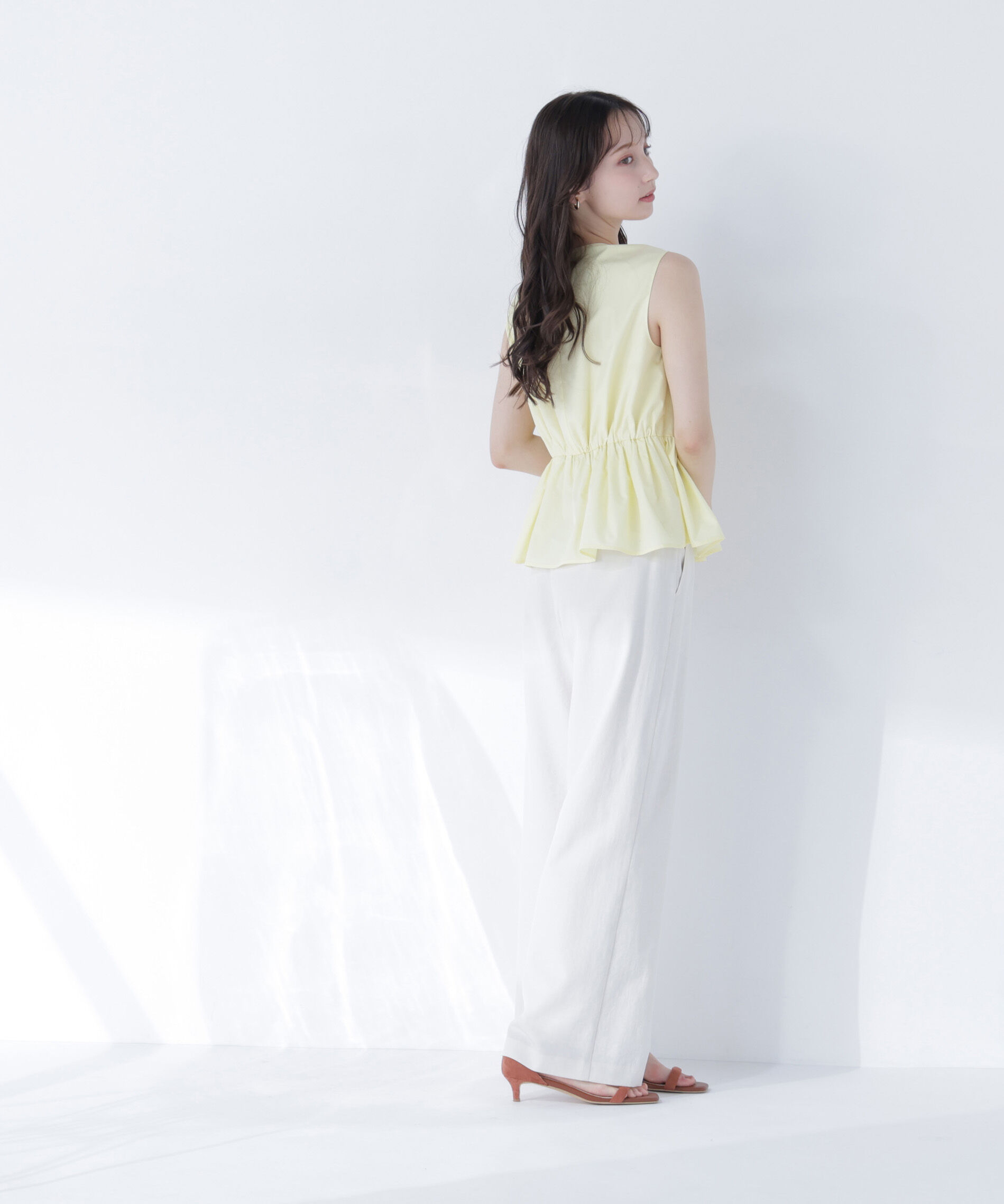  「フロントギャザーペプラムブラウス」|シャツ・ブラウス|