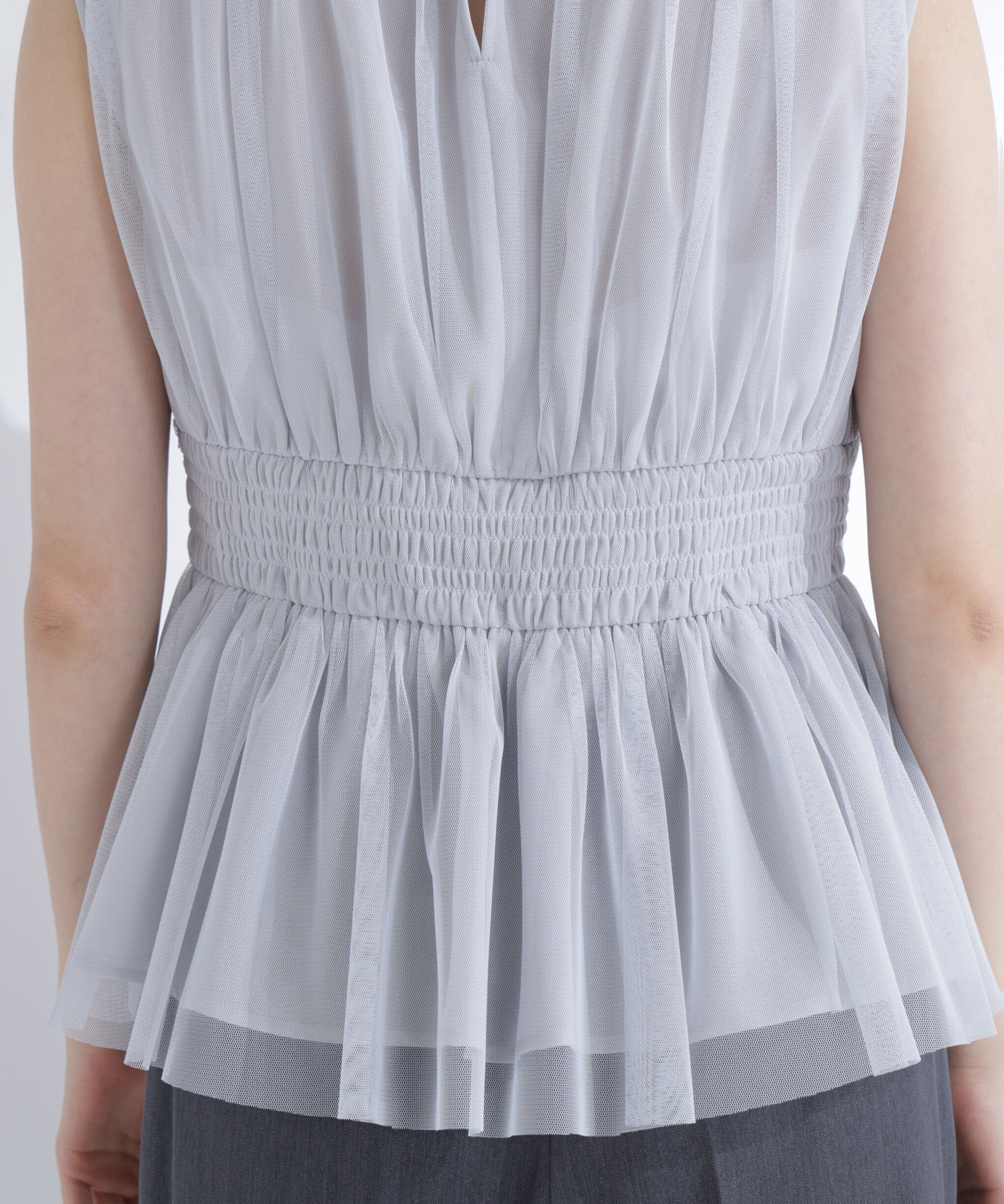  「チュールシャーリングブラウス」|シャツ・ブラウス|