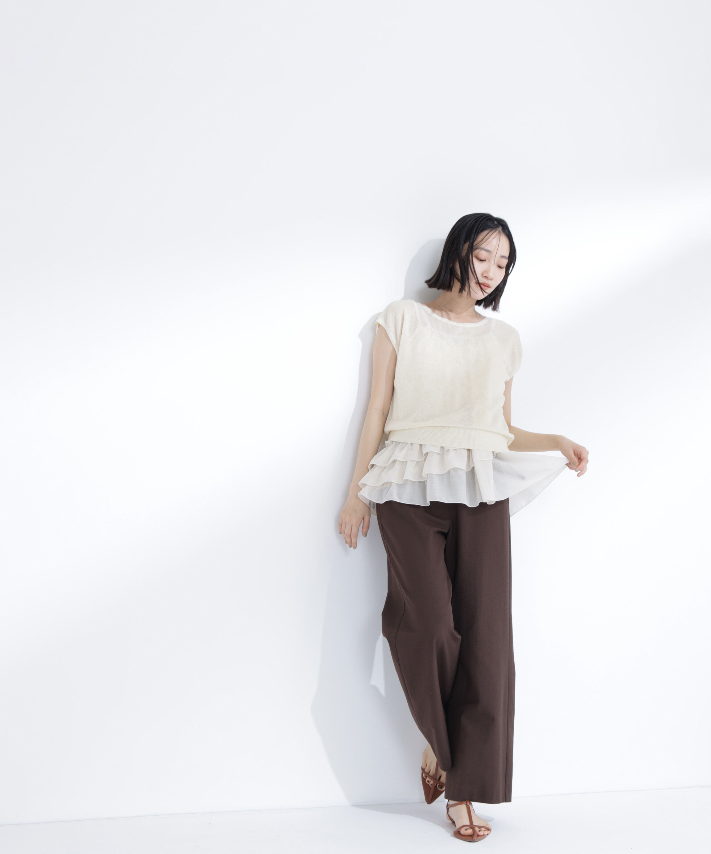  「ニットセットティアードキャミ」|シャツ・ブラウス|