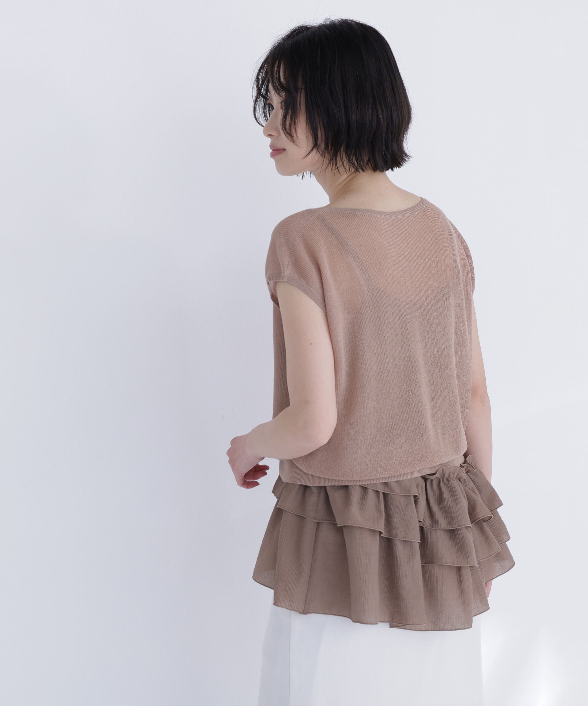  「ニットセットティアードキャミ」|シャツ・ブラウス|