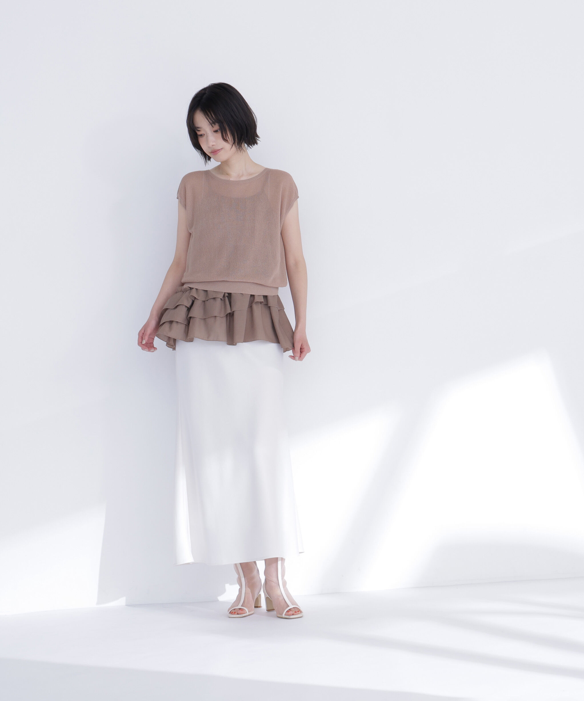  「ニットセットティアードキャミ」|シャツ・ブラウス|