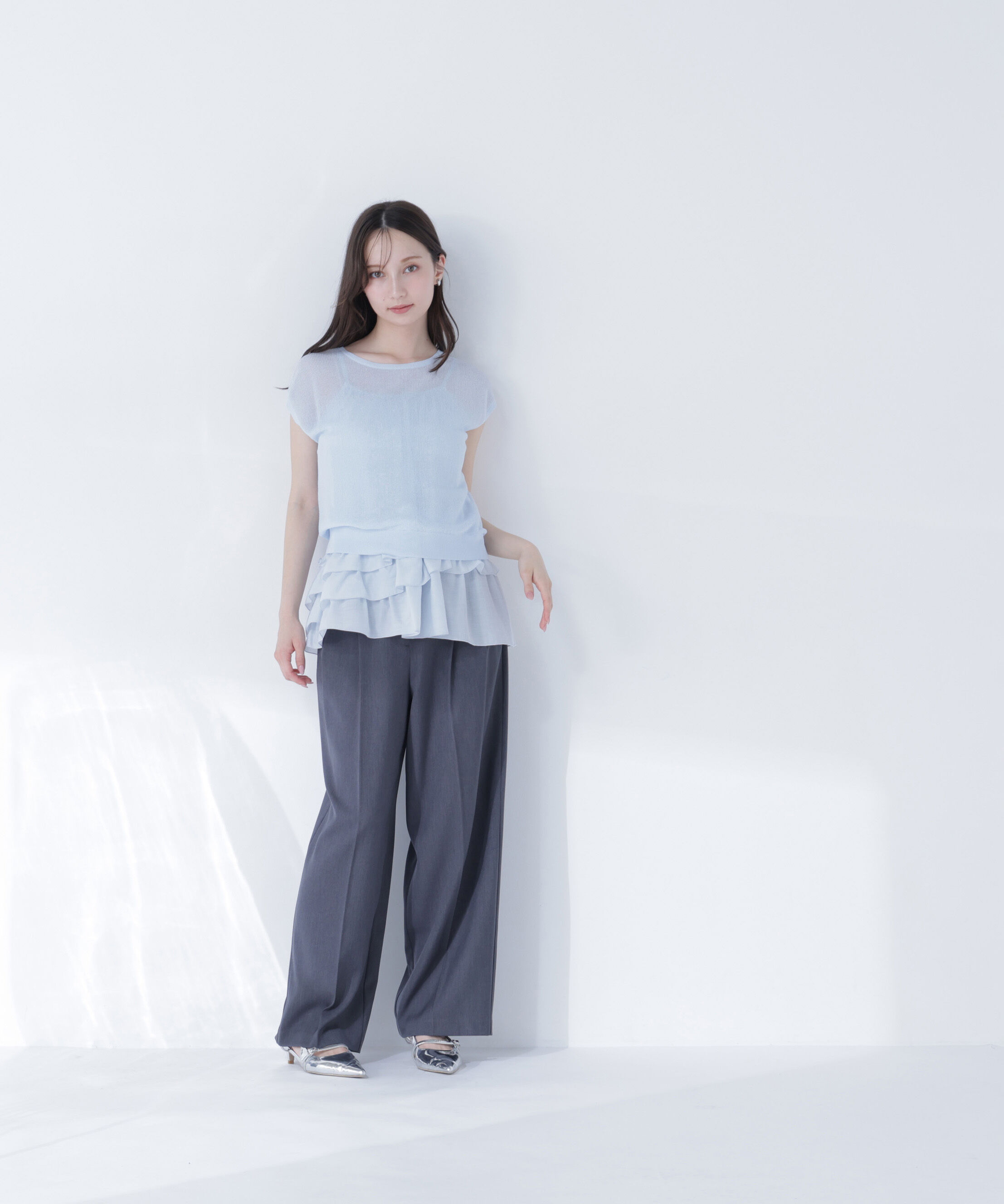  「ニットセットティアードキャミ」|シャツ・ブラウス|