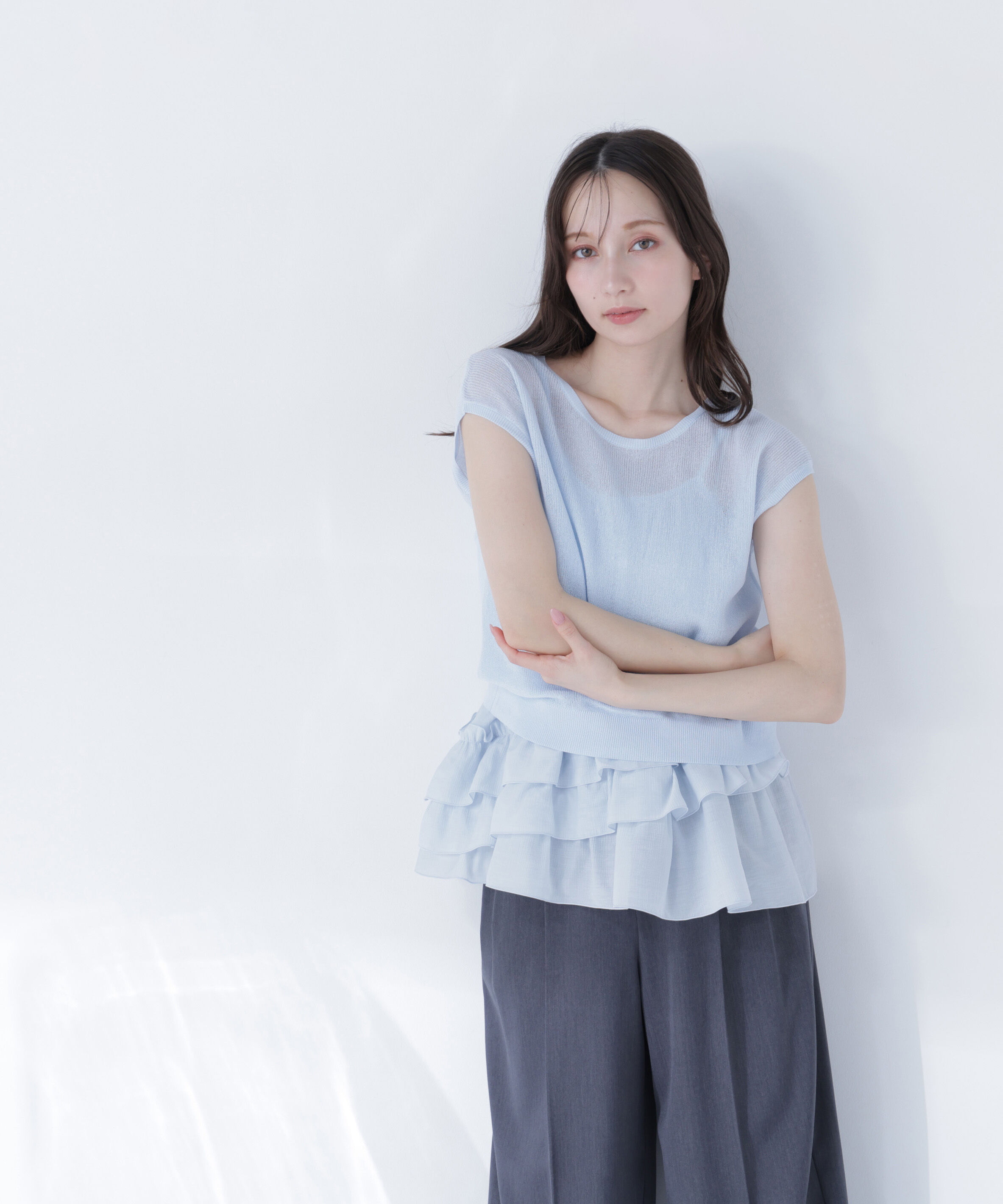  「ニットセットティアードキャミ」|シャツ・ブラウス|