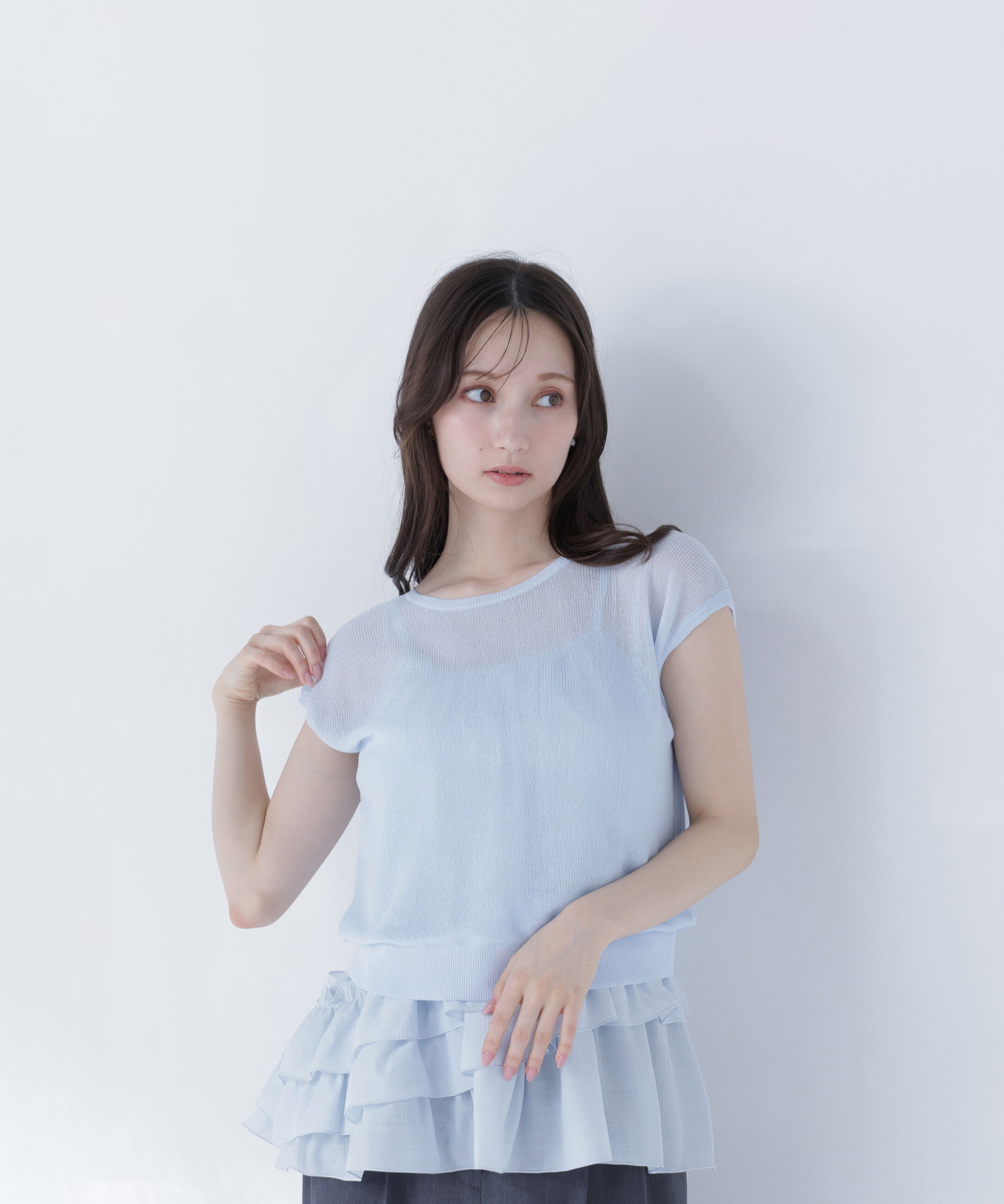  「ニットセットティアードキャミ」|シャツ・ブラウス|