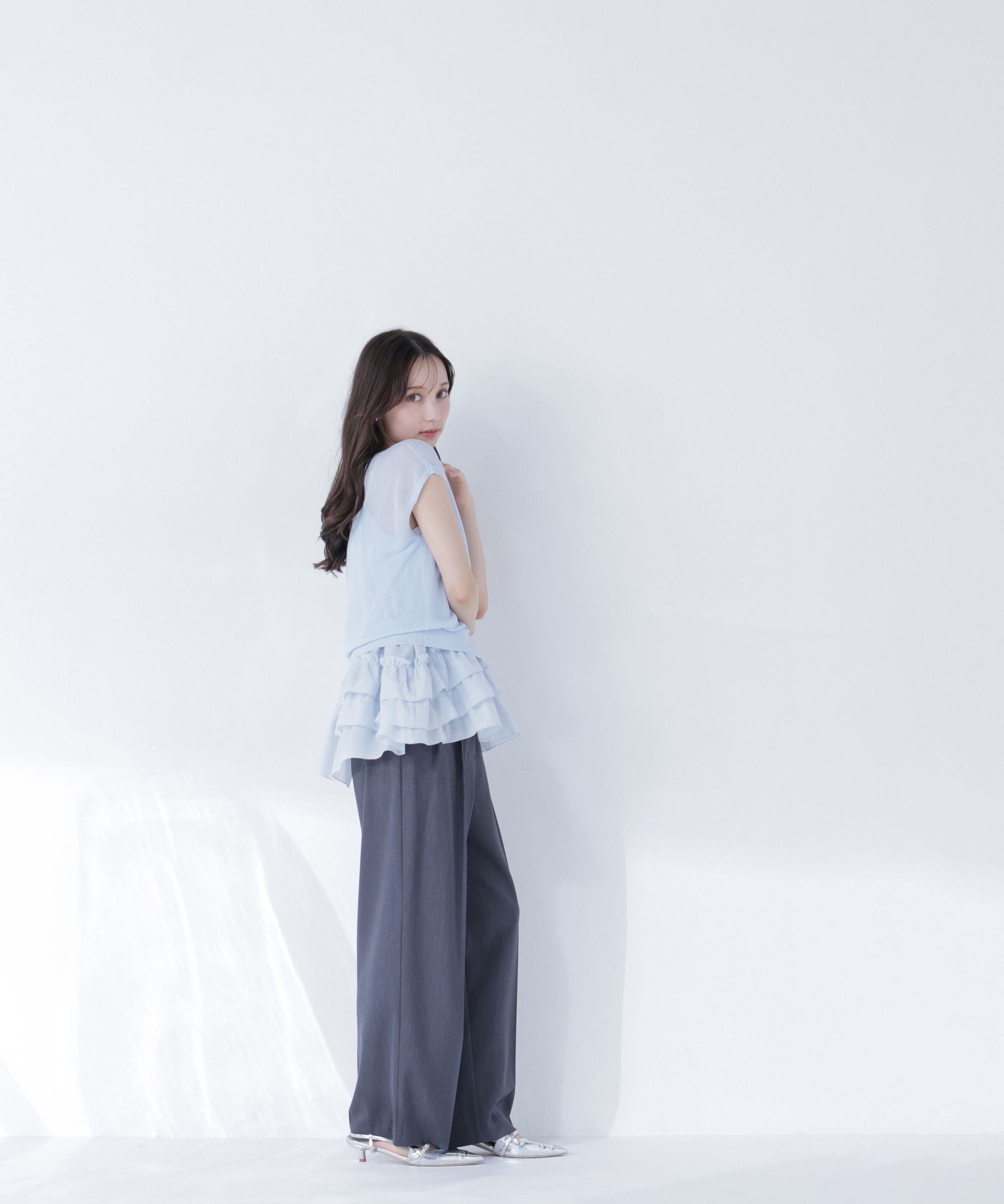  「ニットセットティアードキャミ」|シャツ・ブラウス|