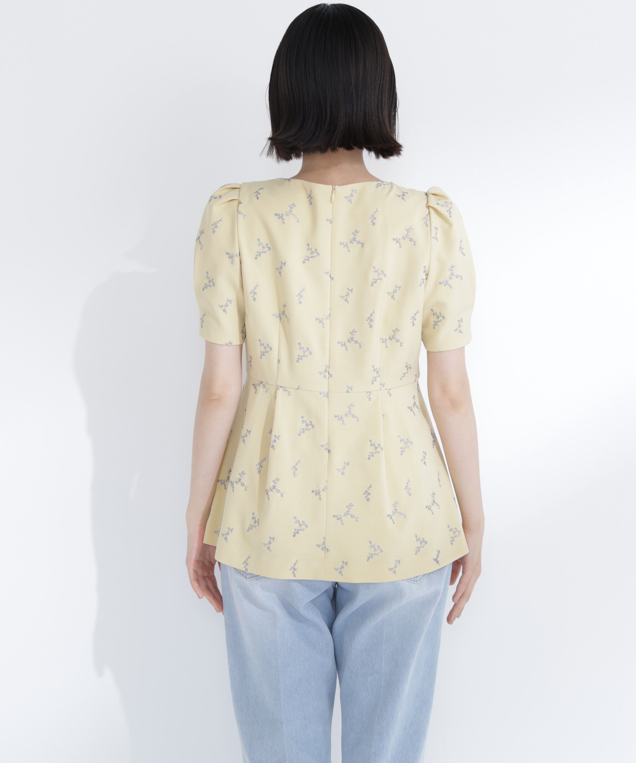  「ラメ刺繍ペプラムブラウス」|シャツ・ブラウス|