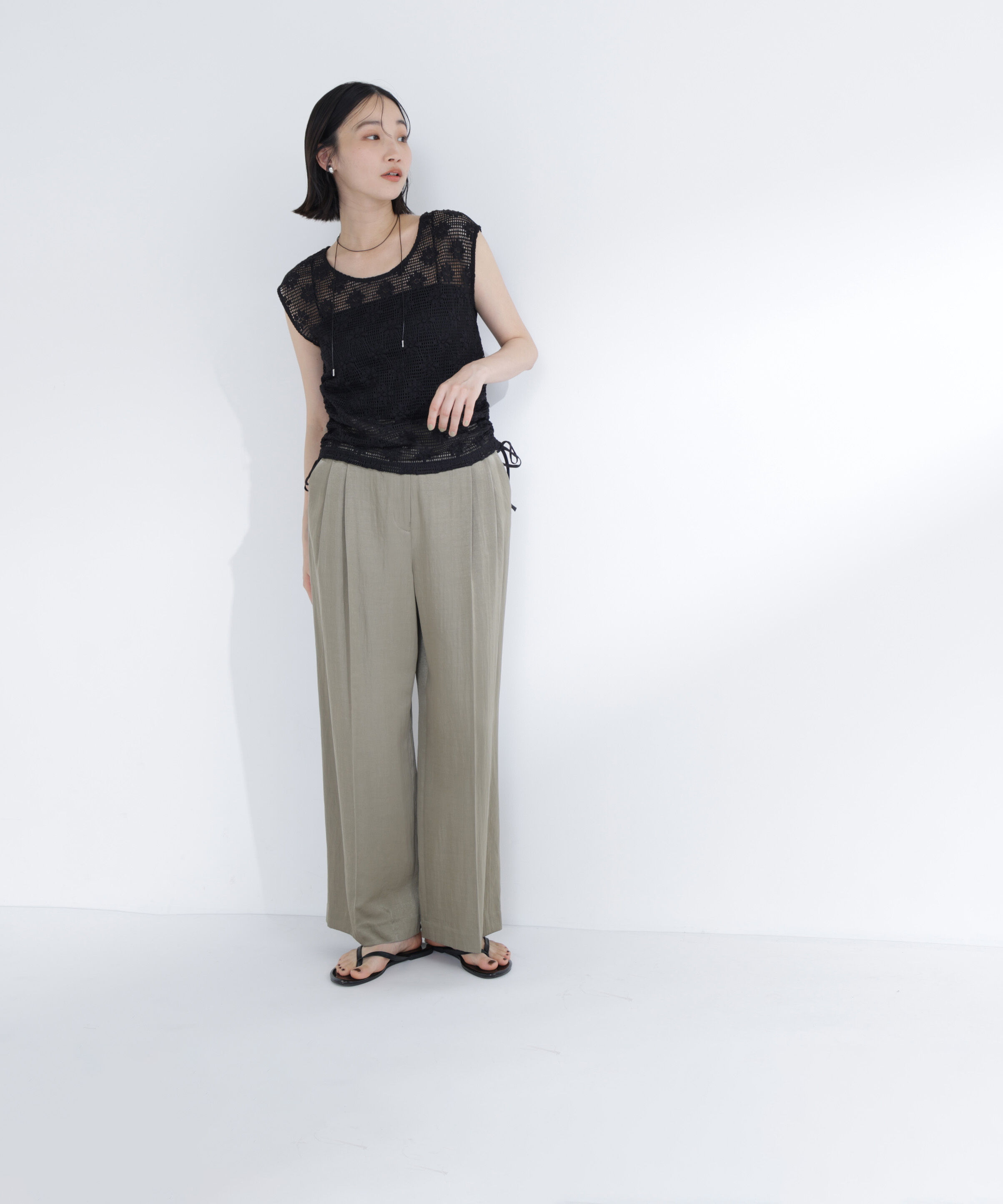  「ドロストレースカットソー」|Tシャツ・カットソー|