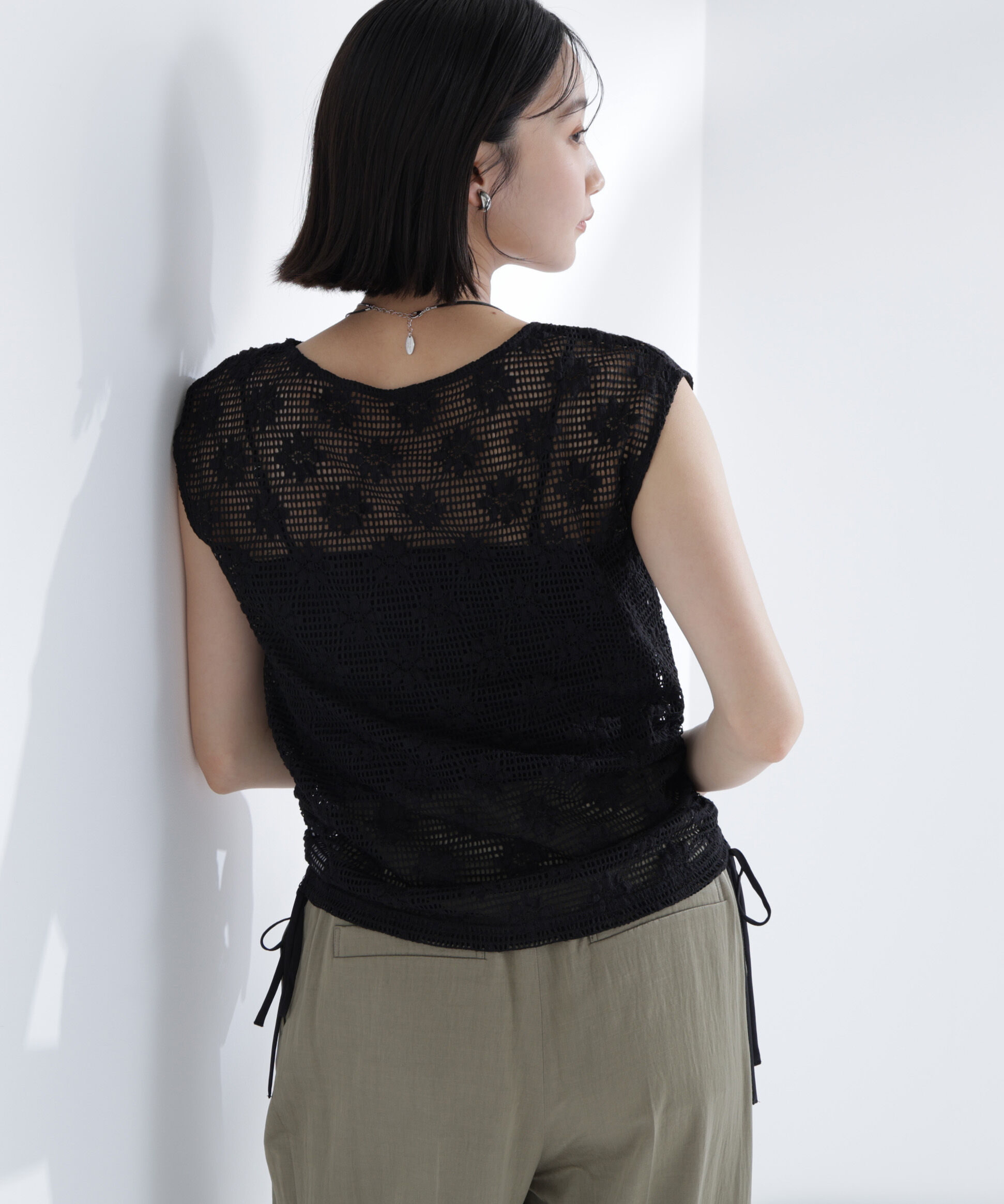  「ドロストレースカットソー」|Tシャツ・カットソー|