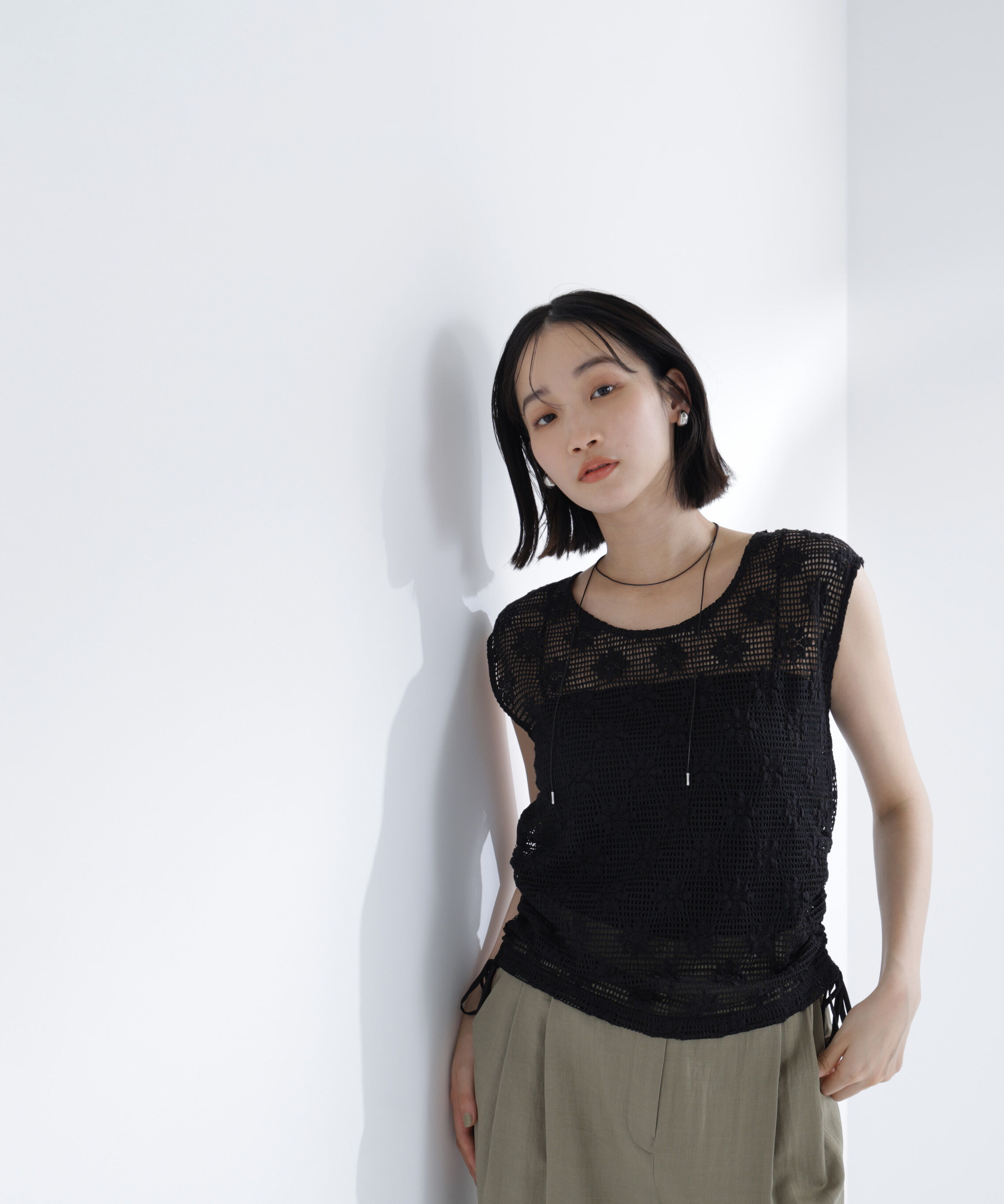  「ドロストレースカットソー」|Tシャツ・カットソー|