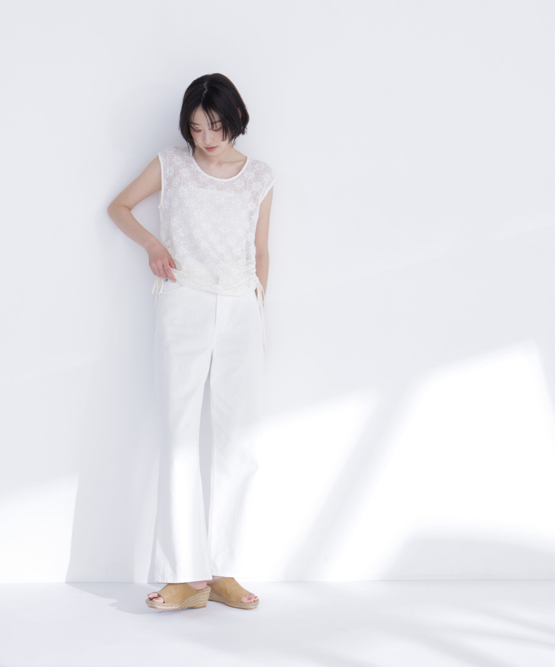  「ドロストレースカットソー」|Tシャツ・カットソー|