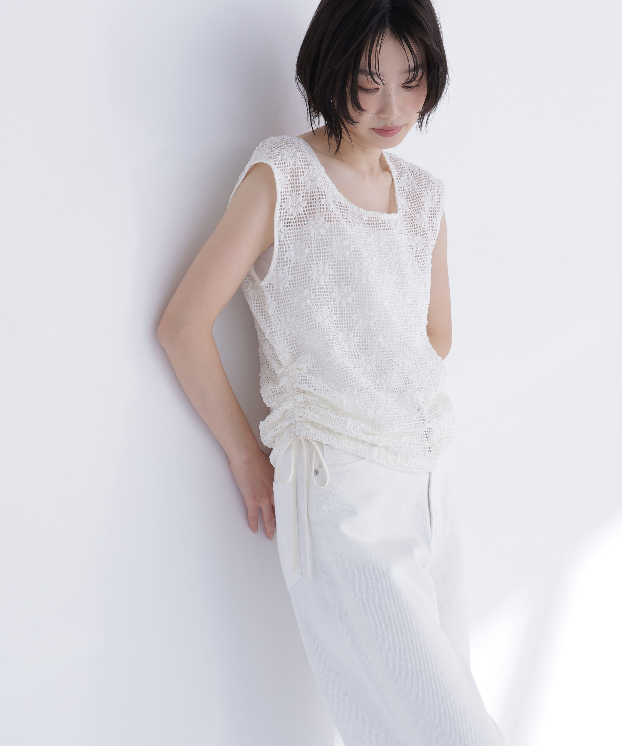  「ドロストレースカットソー」|Tシャツ・カットソー|