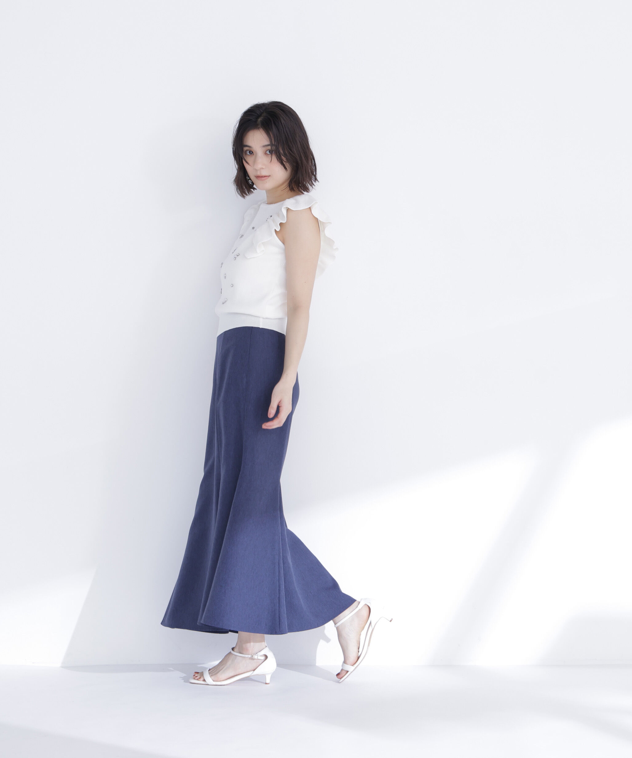  「ハートモチーフビジューニット」|ニット・セーター|