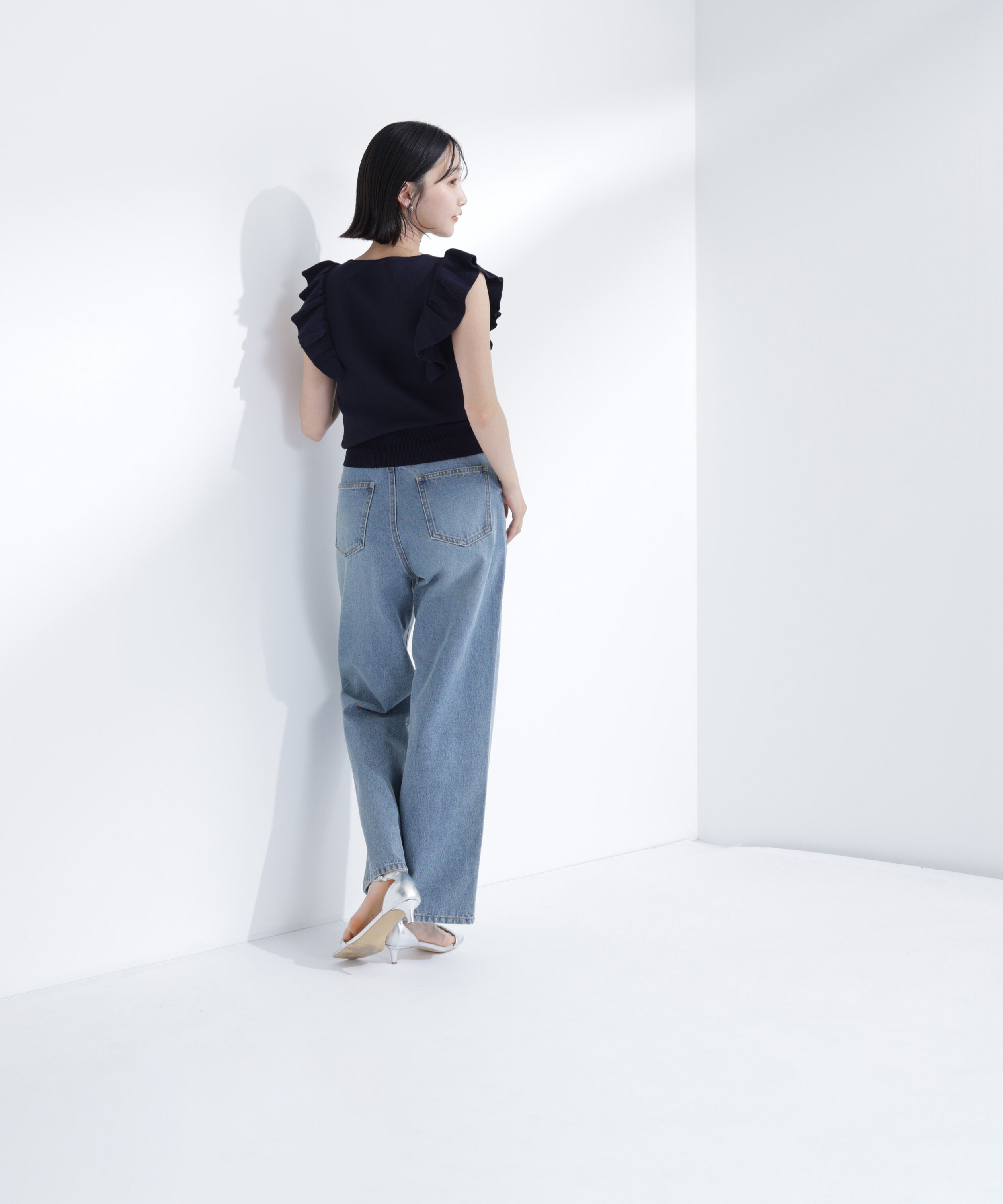  「ハートモチーフビジューニット」|ニット・セーター|