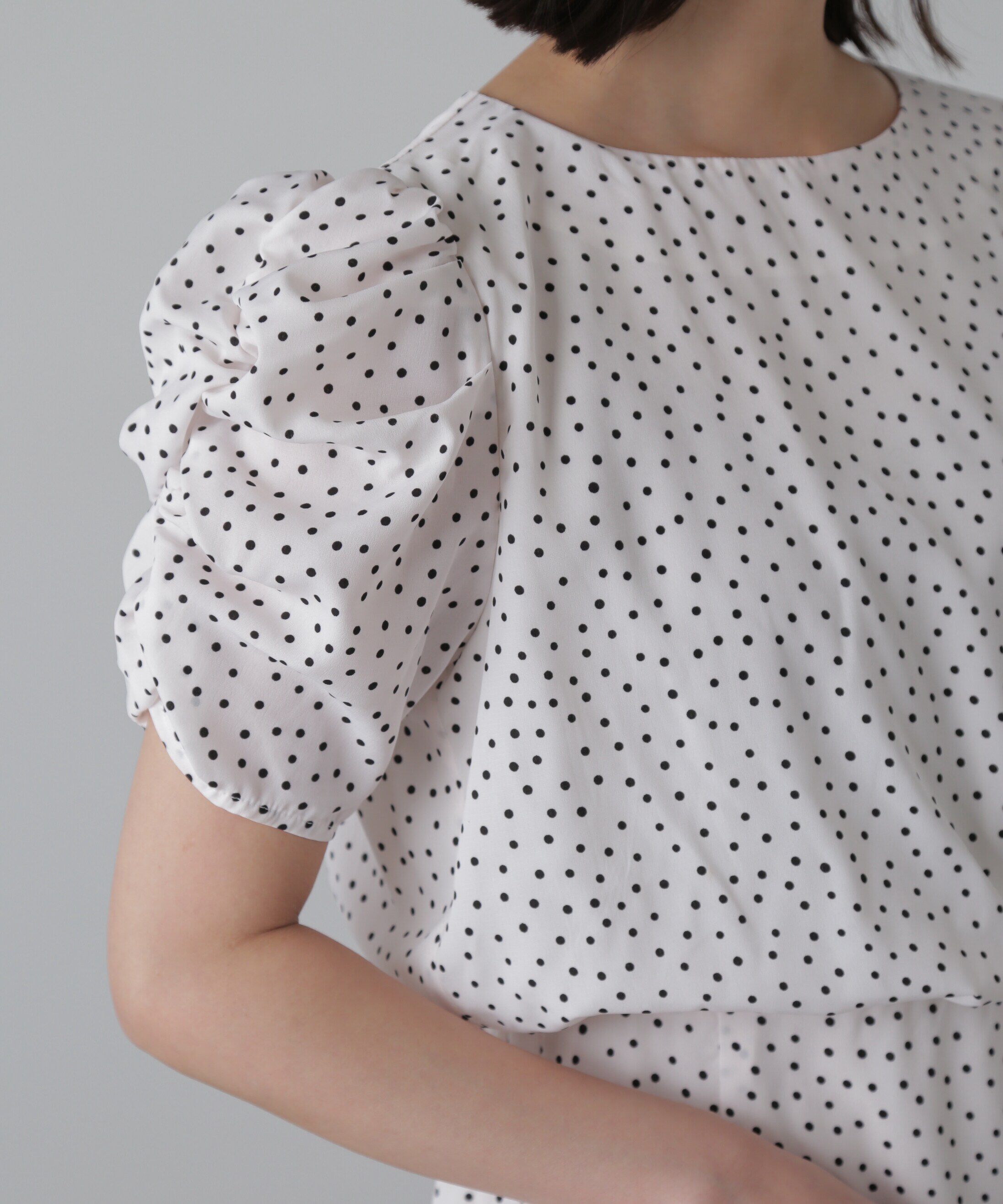  「ボリュームスリーブマーメイドワンピ―ス」|ワンピース|