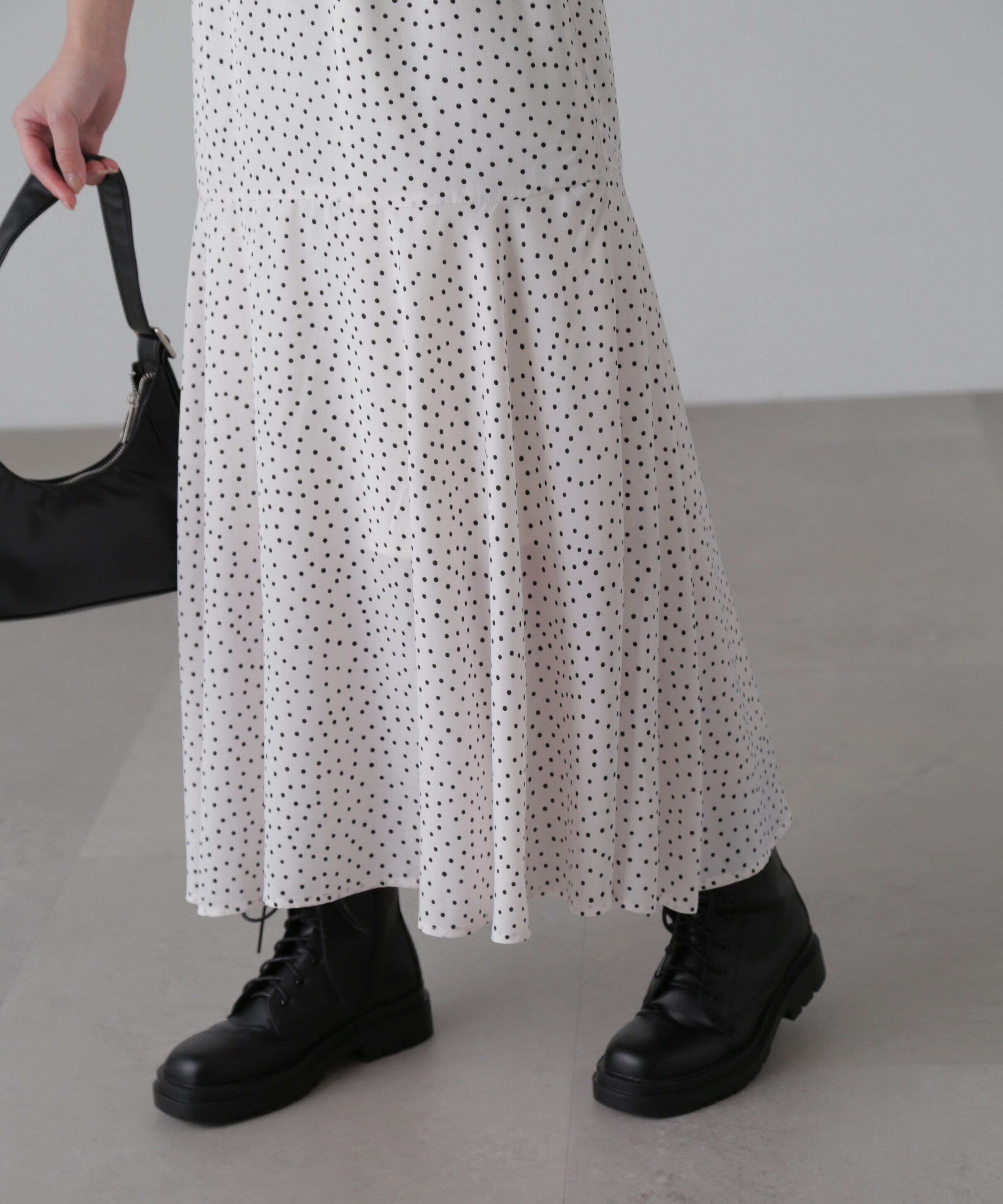  「ボリュームスリーブマーメイドワンピ―ス」|ワンピース|