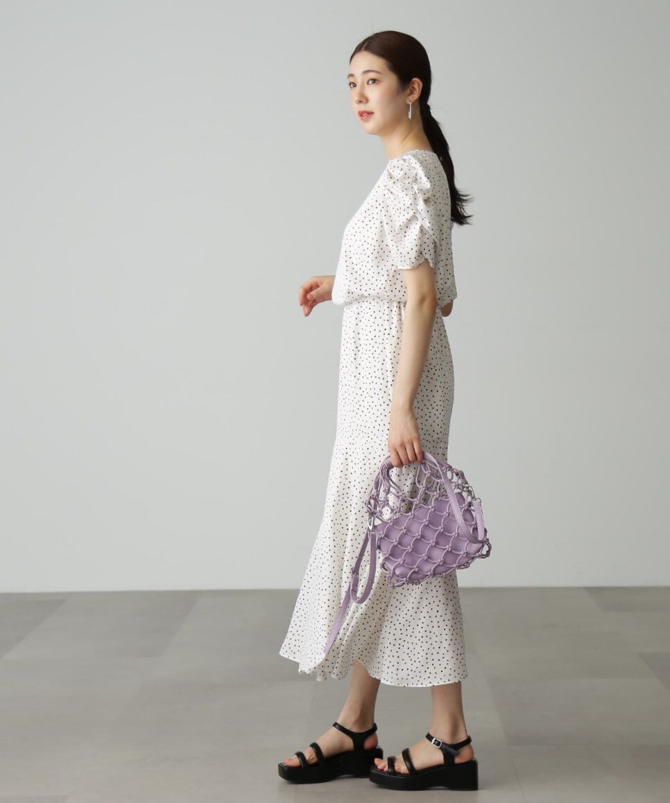  「ボリュームスリーブマーメイドワンピ―ス」|ワンピース|