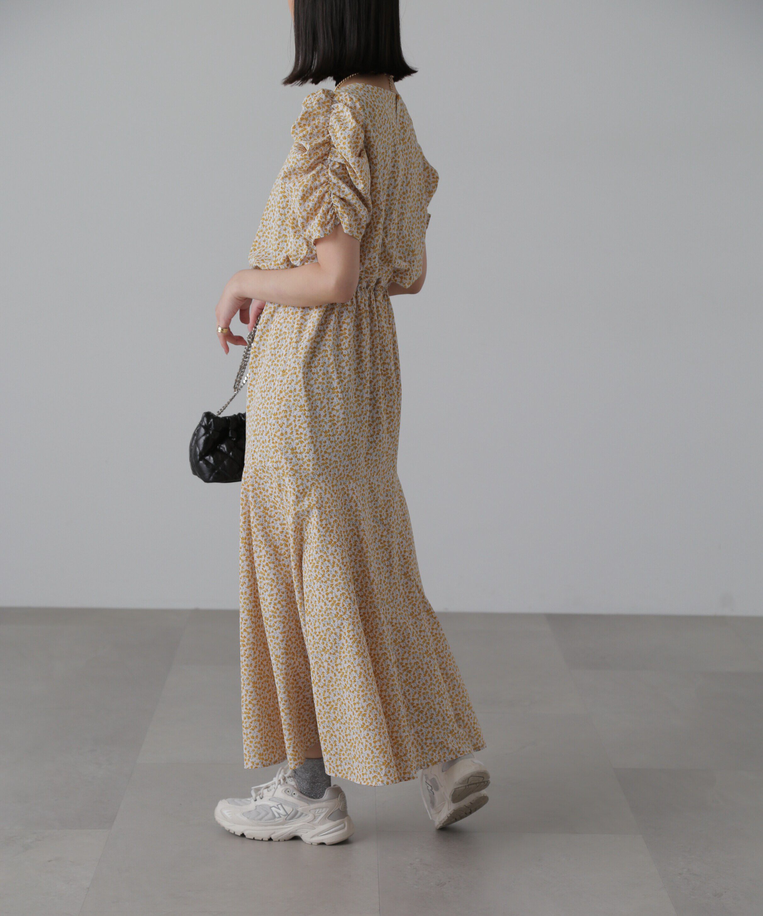  「ボリュームスリーブマーメイドワンピ―ス」|ワンピース|