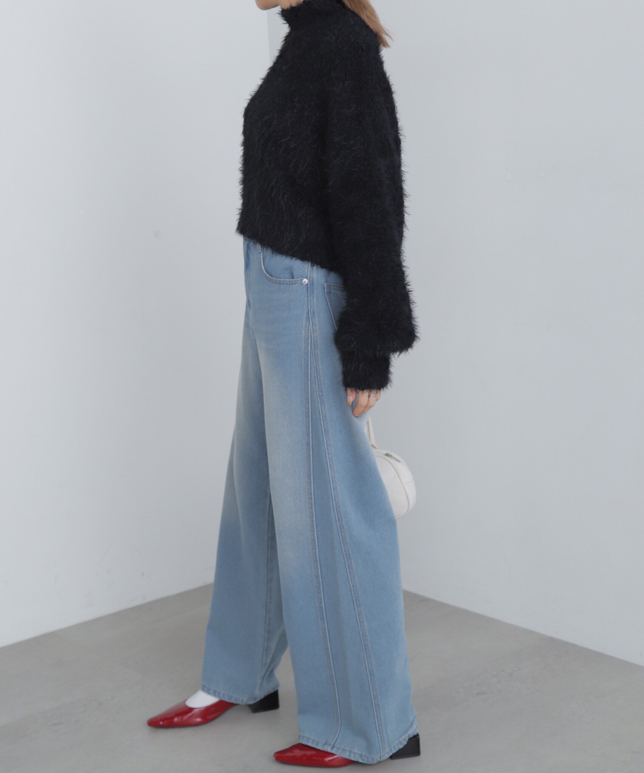  「フェザーモールポップコーンミックスニット」|ニット・セーター|