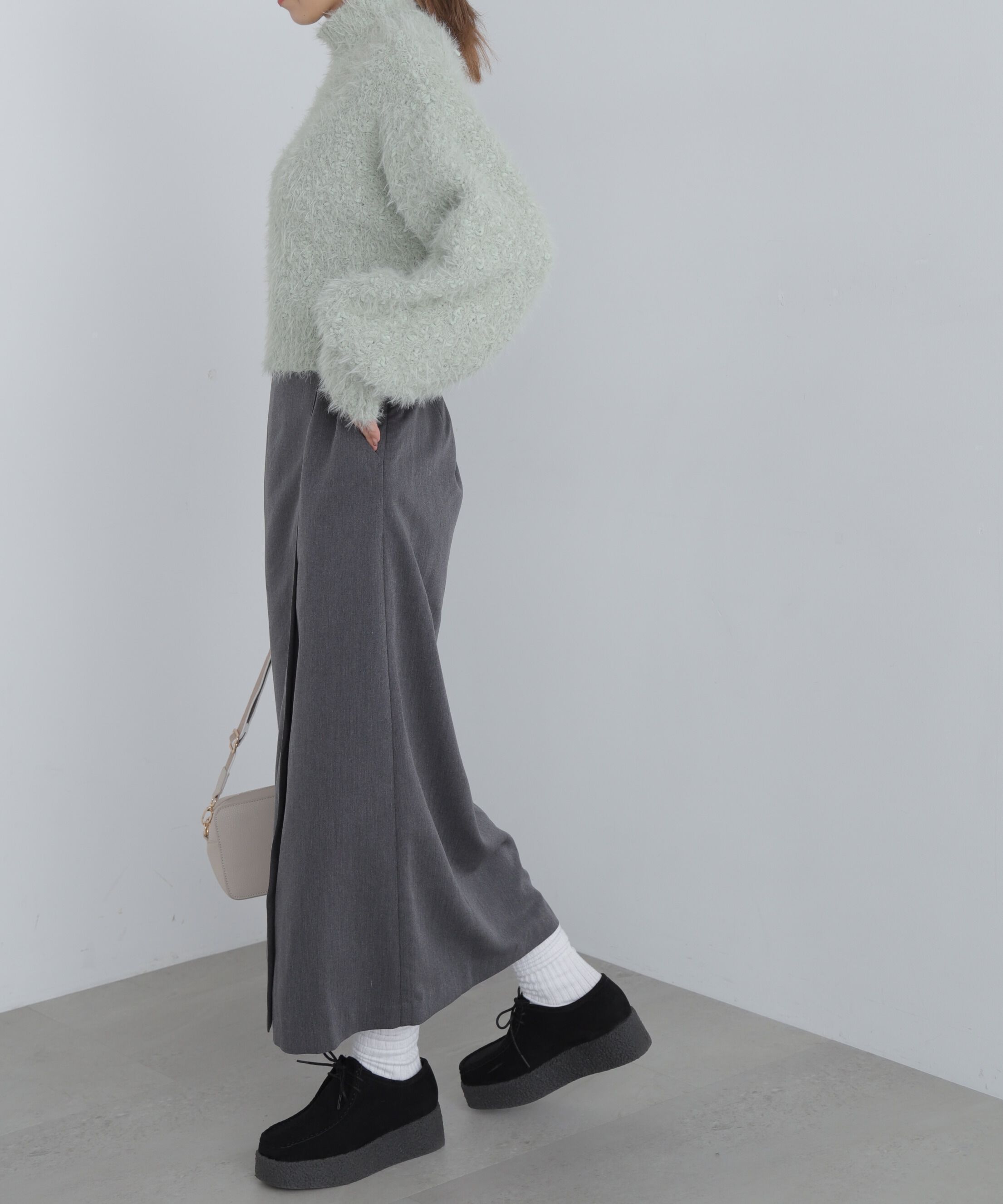  「フェザーモールポップコーンミックスニット」|ニット・セーター|