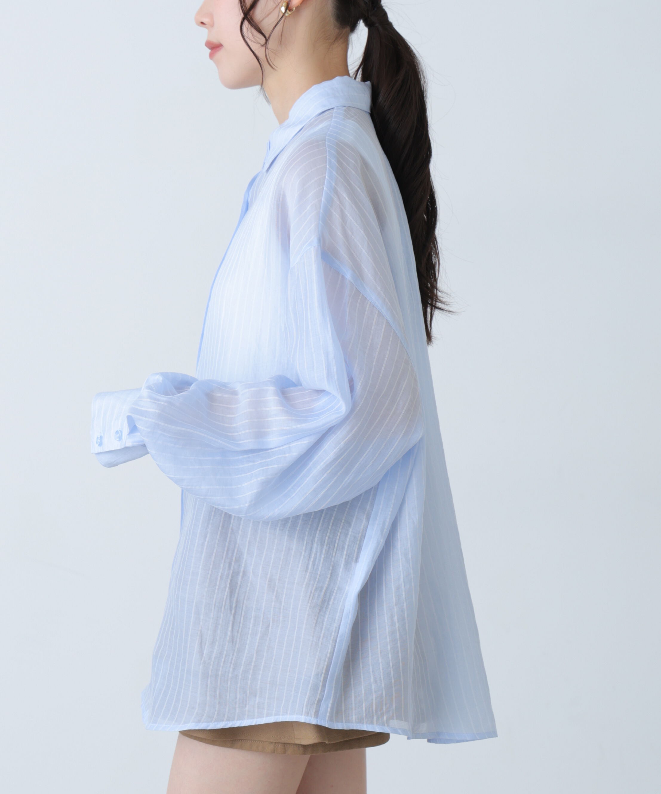  「シアーダブルストライプシャツ」|シャツ・ブラウス|