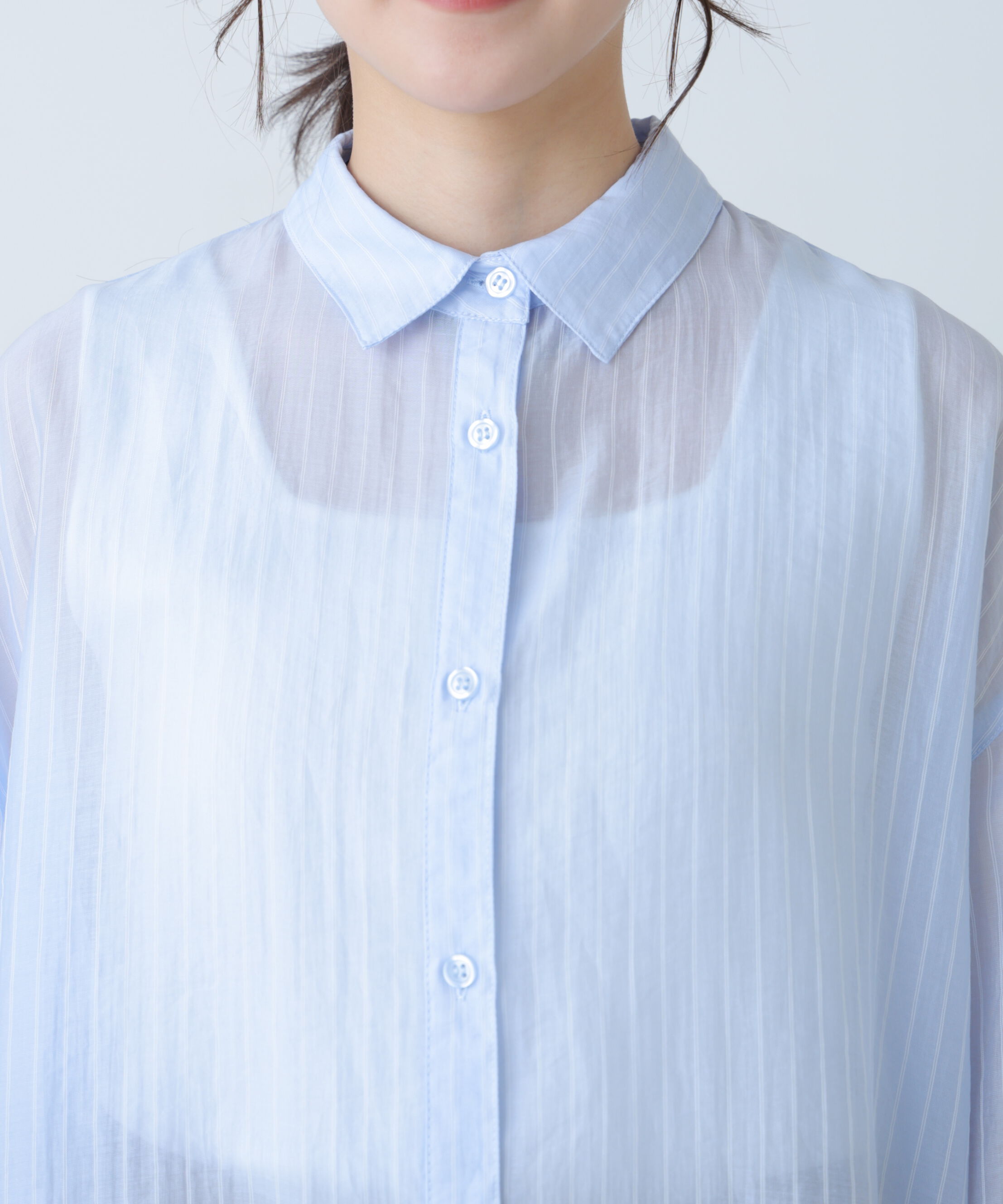  「シアーダブルストライプシャツ」|シャツ・ブラウス|