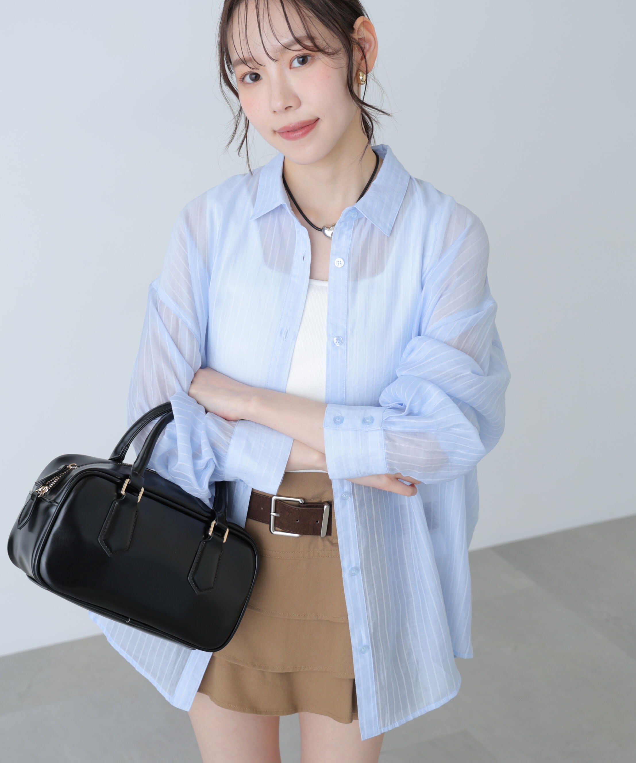  「シアーダブルストライプシャツ」|シャツ・ブラウス|