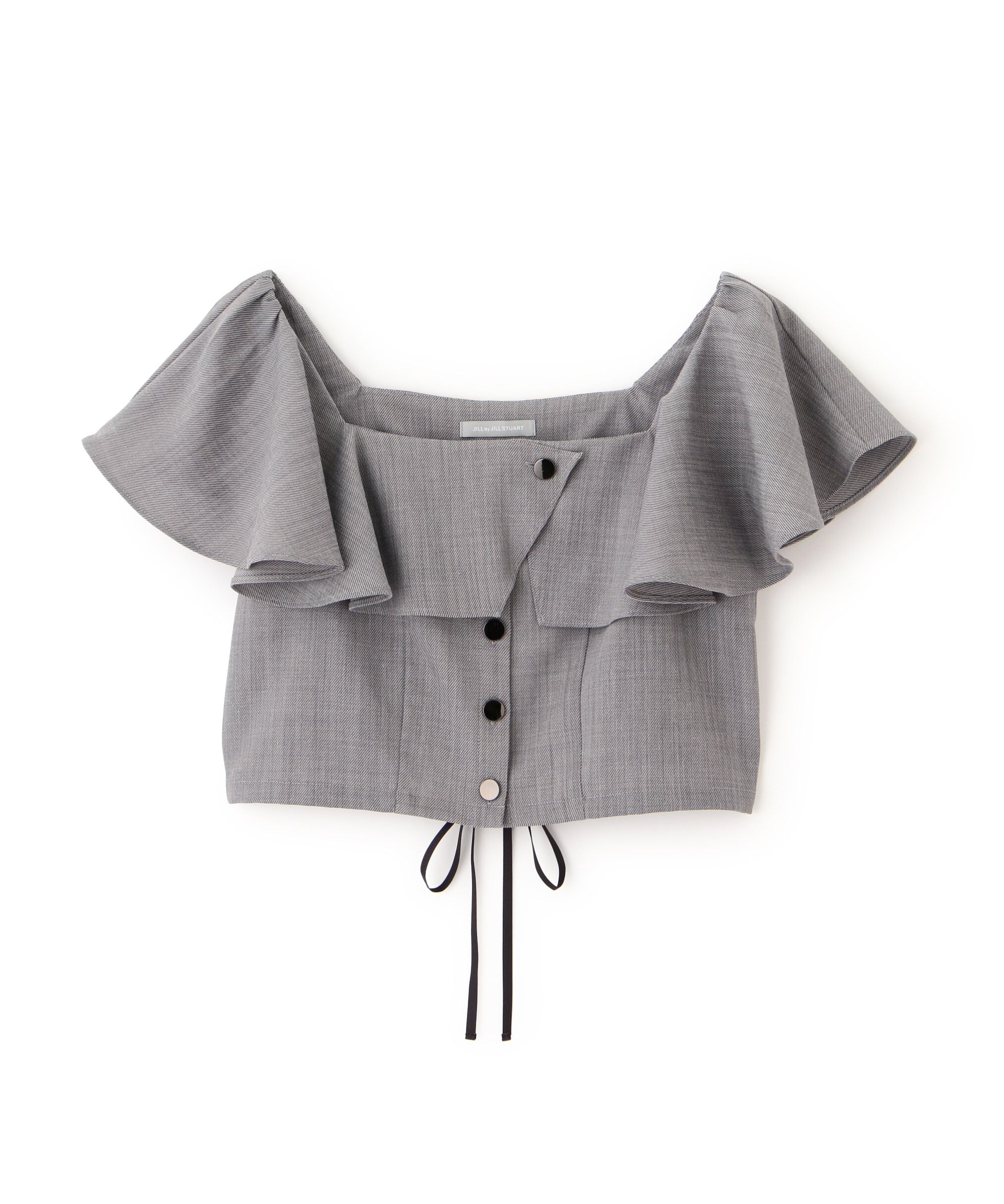  「リネンライククロップドブラウス　WEB限定カラー:ブルー」|シャツ・ブラウス|