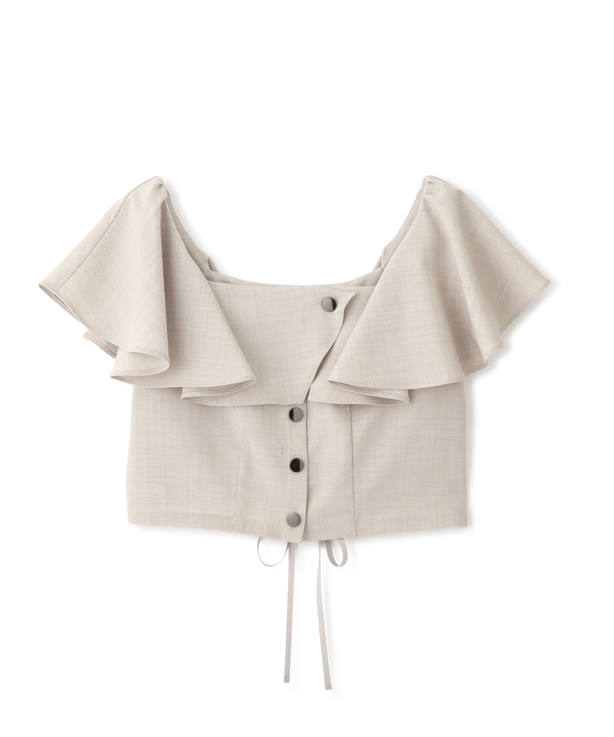  「リネンライククロップドブラウス　WEB限定カラー:ブルー」|シャツ・ブラウス|