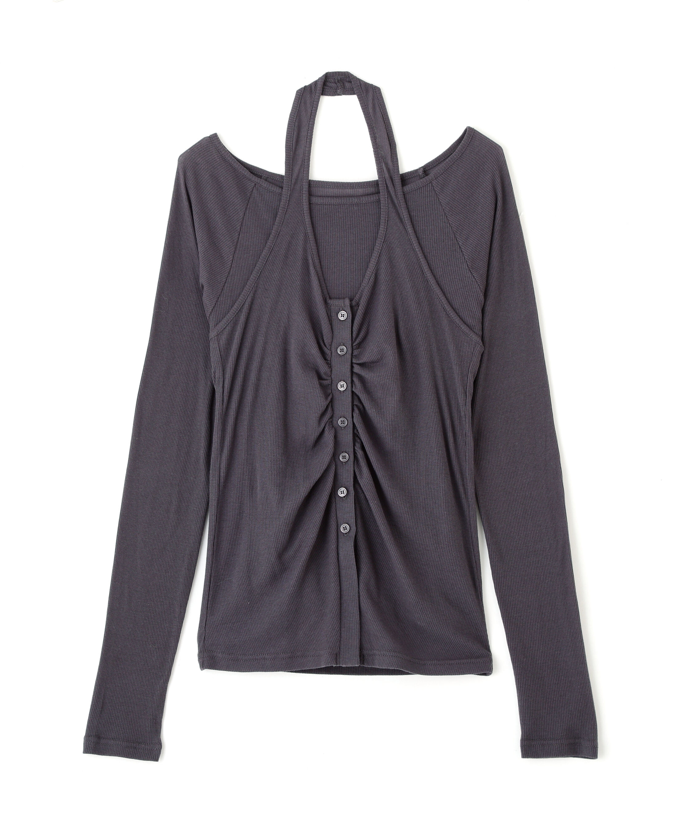 PROPORTION BODY DRESSING「〈a/mie〉ホルターネックカット SETUP　26SS」|Tシャツ・カットソー|