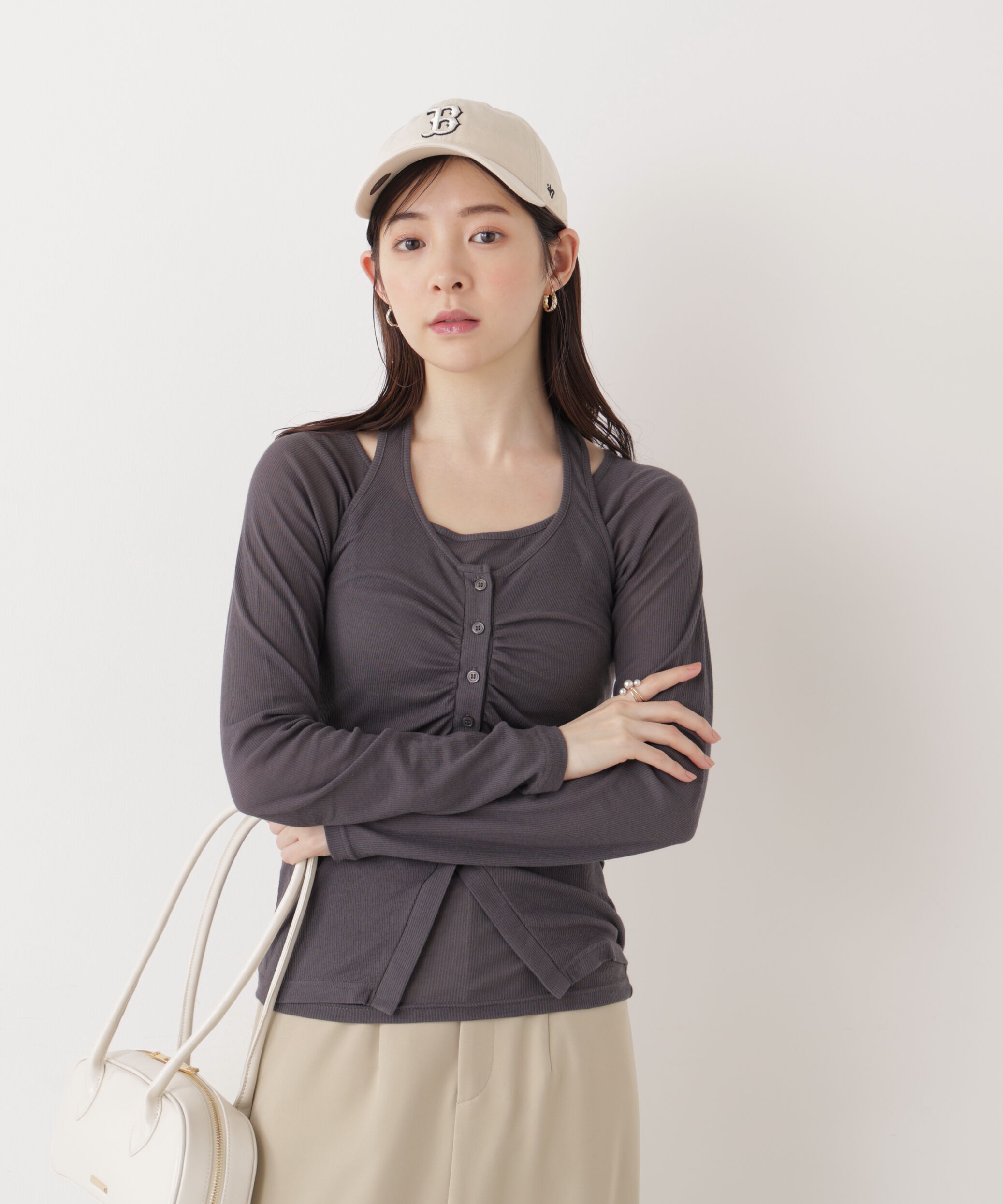 PROPORTION BODY DRESSING「〈a/mie〉ホルターネックカット SETUP　26SS」|Tシャツ・カットソー|