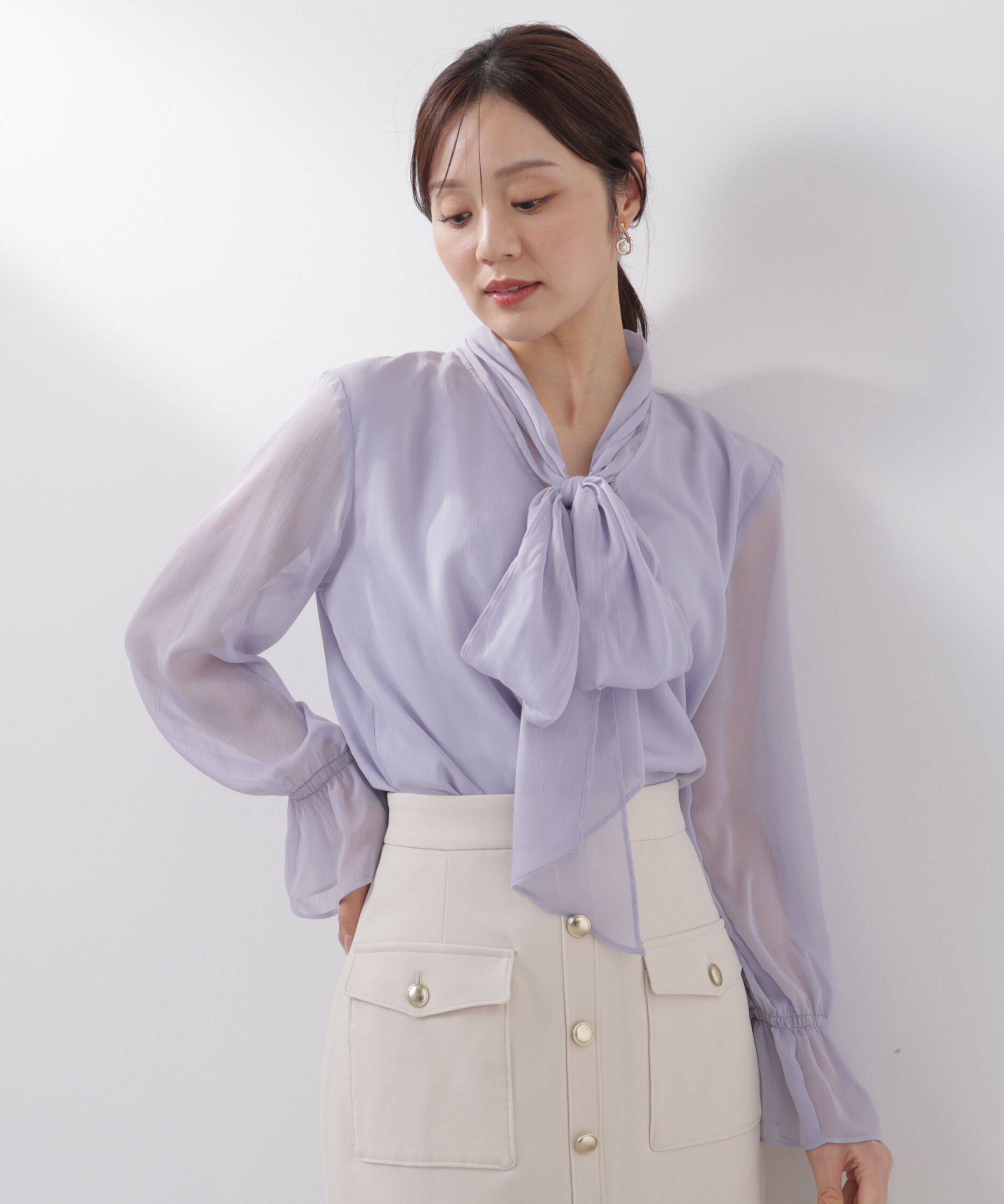 PROPORTION BODY DRESSING「ビッグリボンブラウス　26SS」|シャツ・ブラウス|